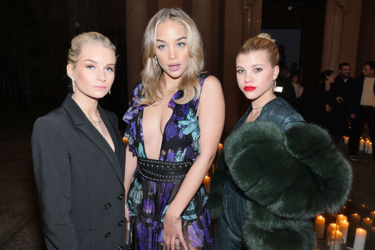 Lottie Moss, Jasmine Sanders and Sofia Richie Stills at Vogue Italia and Place Vendome Party in Milan