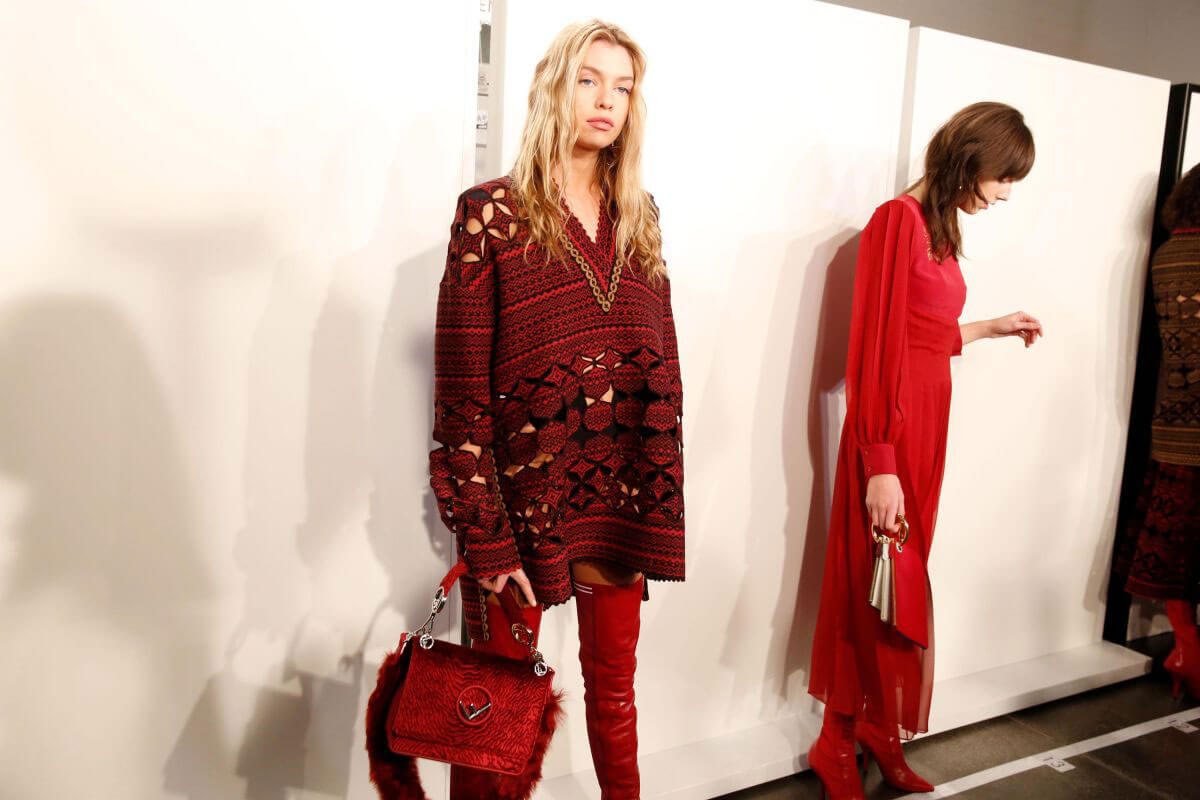 Stella Maxwell Stills at Fendi Fashion Show at Milan Fashion Week 4