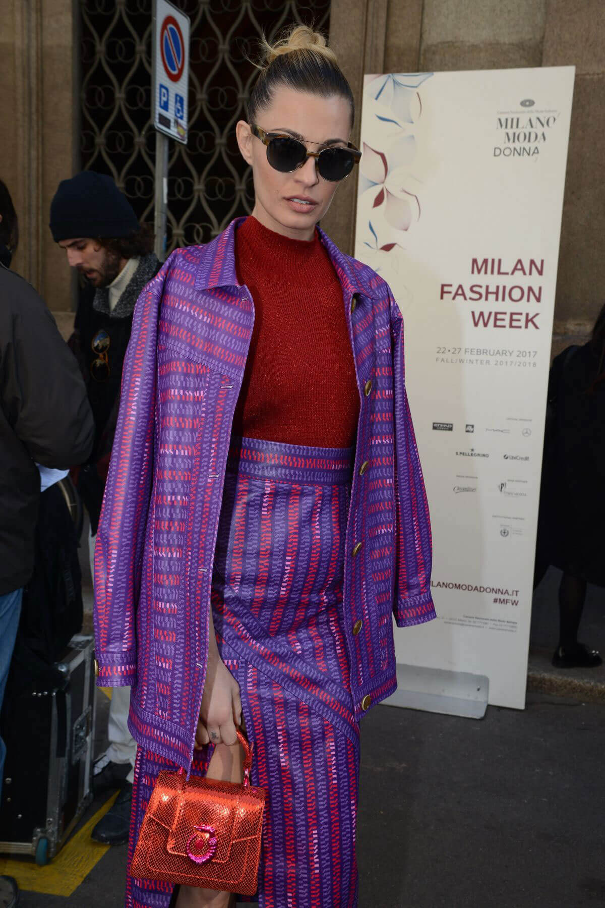 Sveva Alviti Stills at Trussardi Fashion Show at Milan Fashion Week