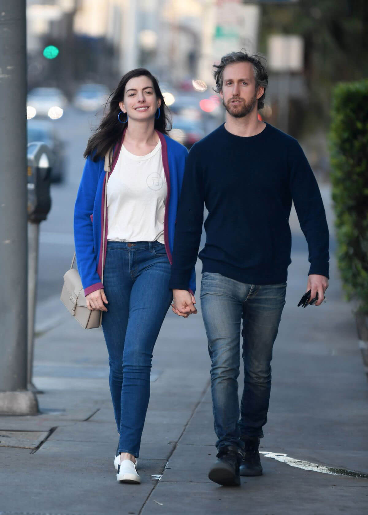 Anne Hathaway and Adam Shulman Stills Out for Dinner in Los Angeles