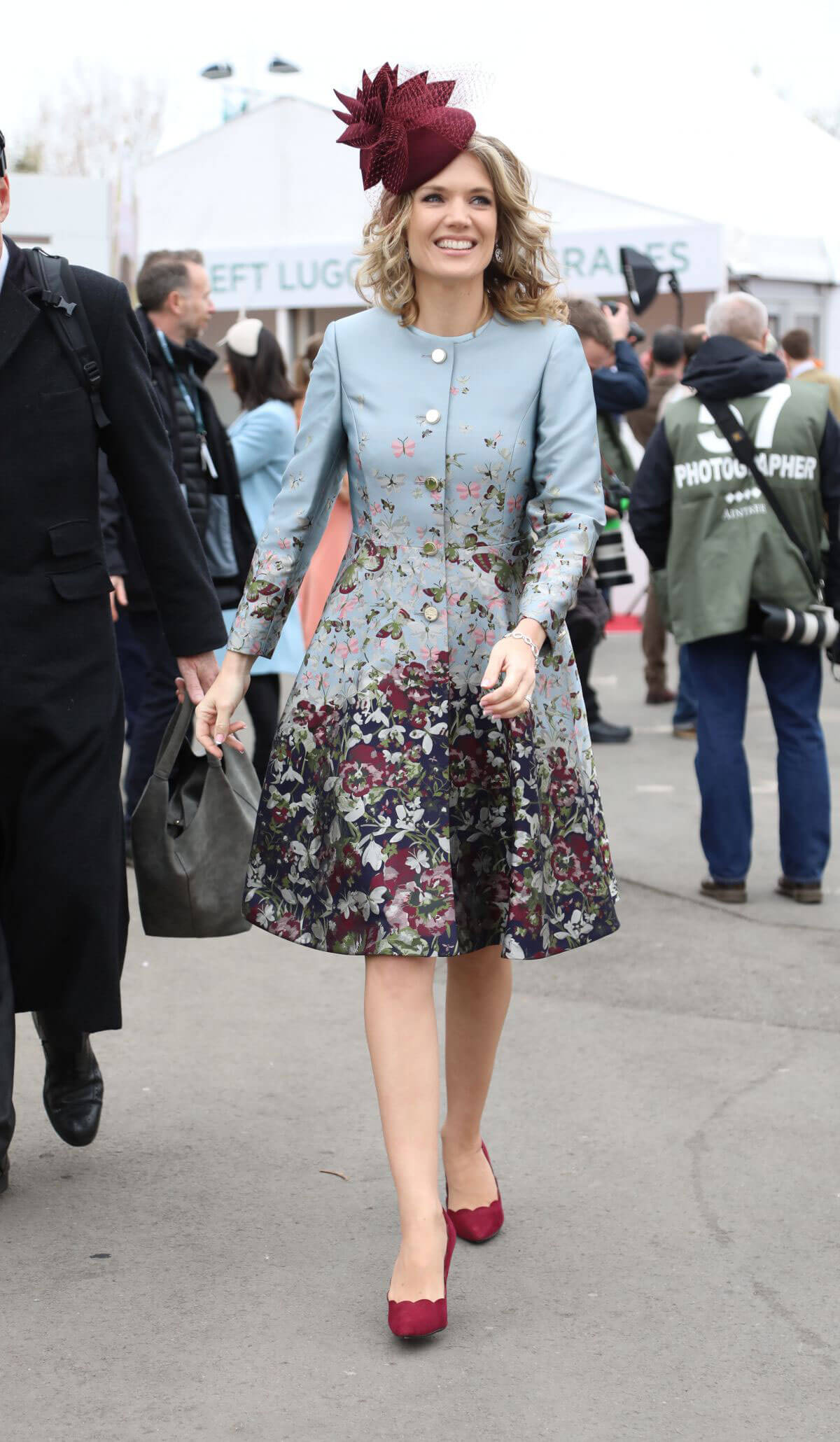 Charlotte Hawkins Stills at Grand National Ladies Day at Aintree in Merseyside