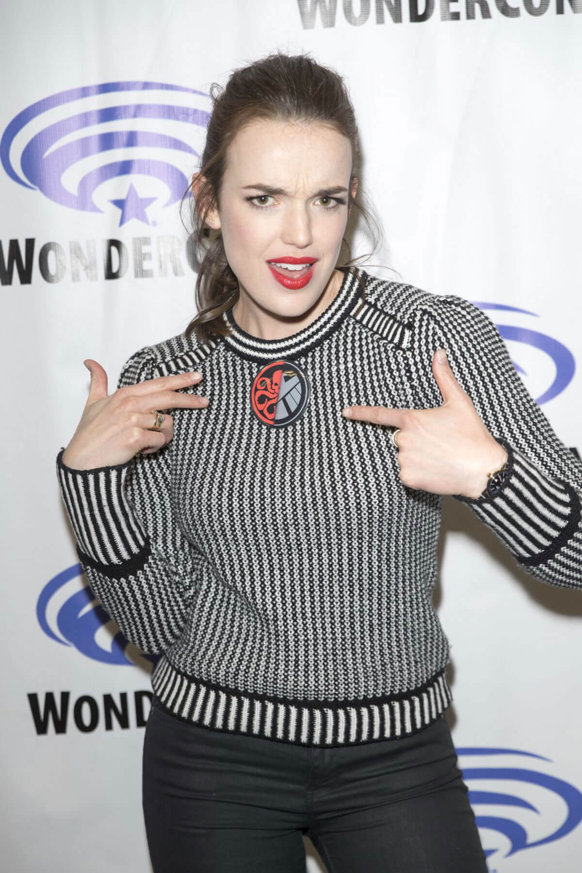 Elizabeth Henstridge at Agents of SHIELD Press Room at WonderCom in Anaheim