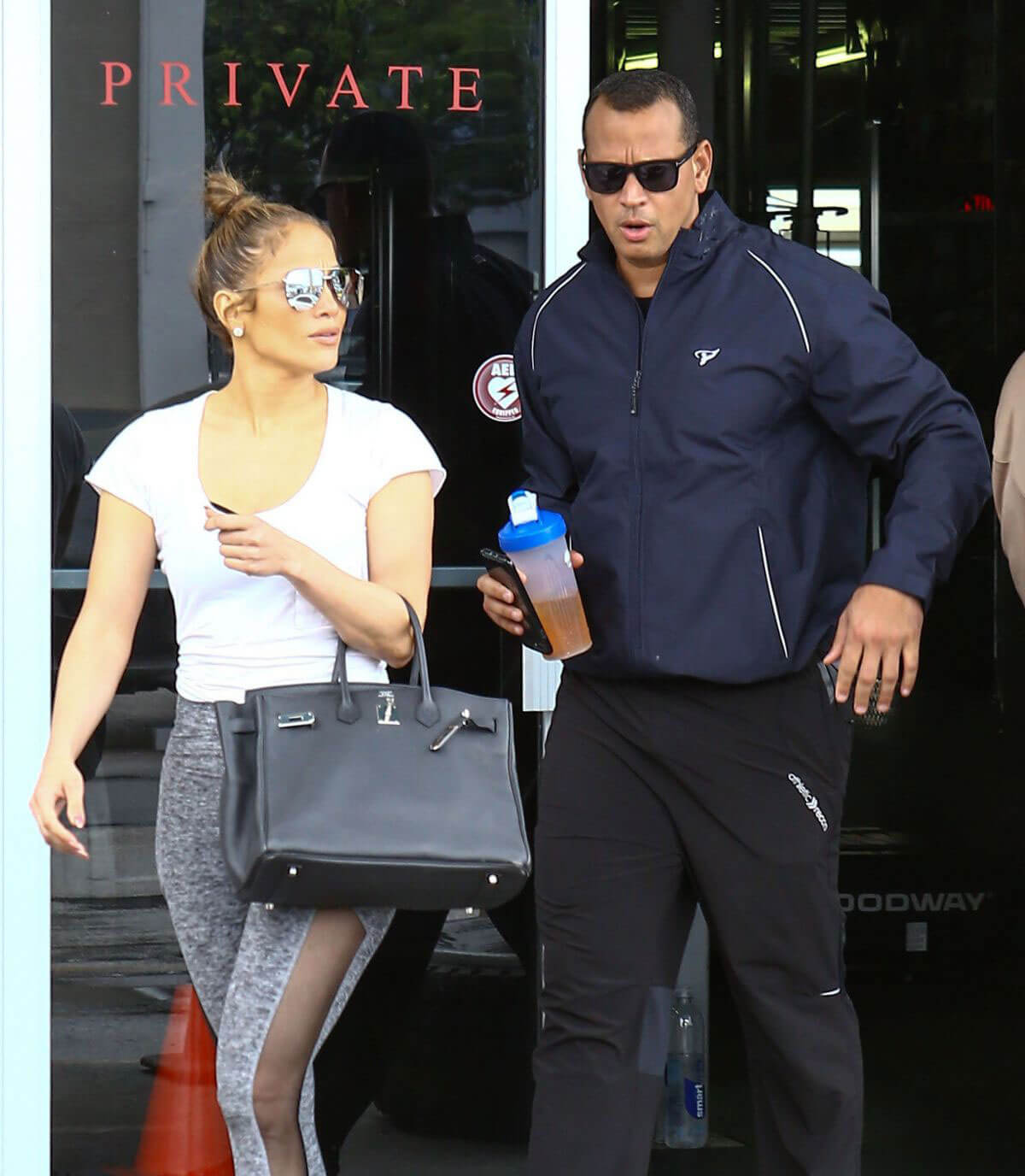 Jennifer Lopez and Alex Rodriguez Leaves a Gym in Miami