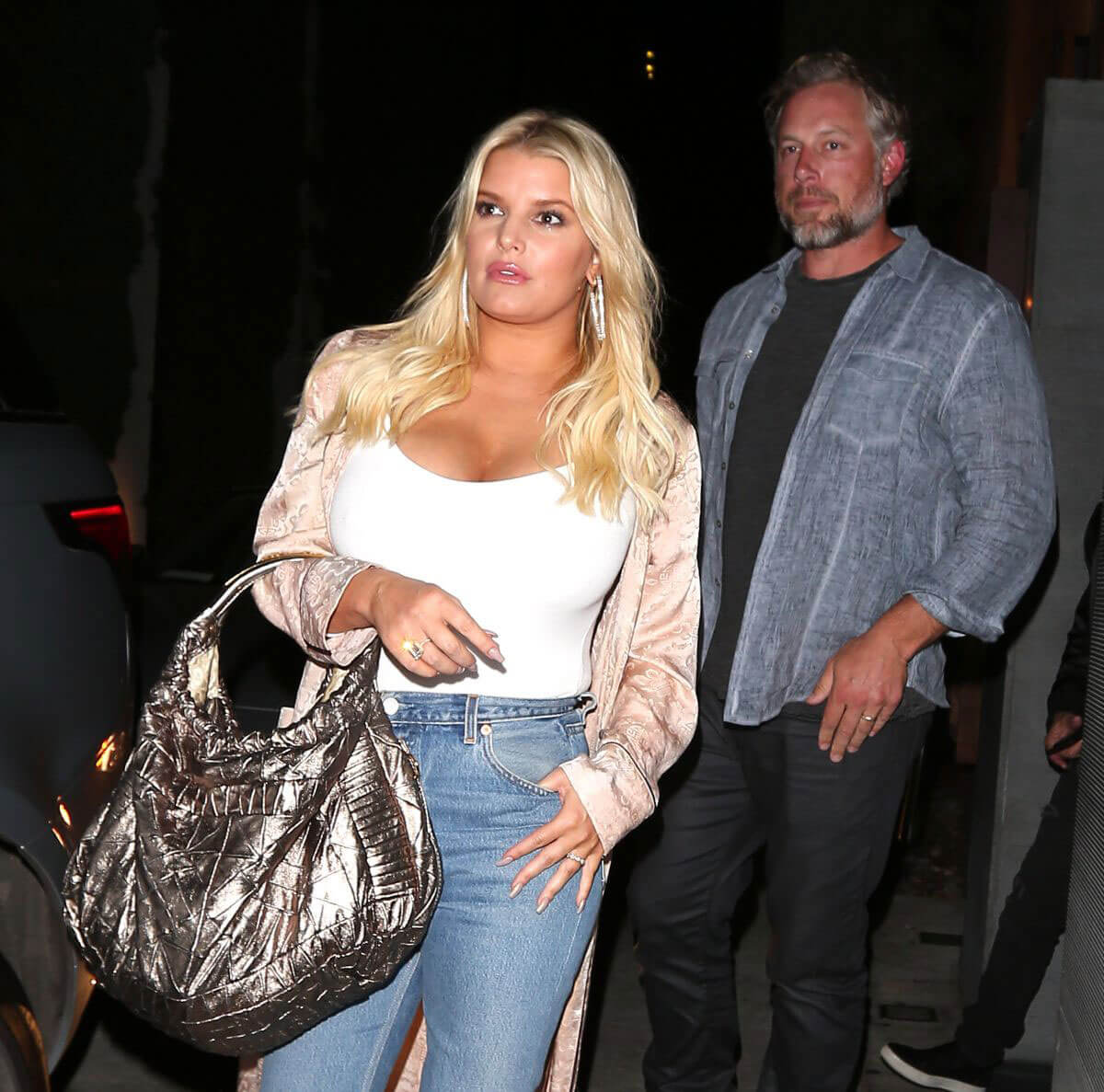 Jessica Simpson Stills Leaves Nobu Restaurant in West Hollywood