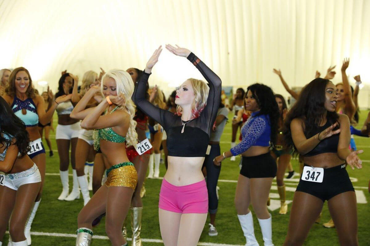 Jordyn Jones Stills at Houston Texas Cheerleader Tryouts