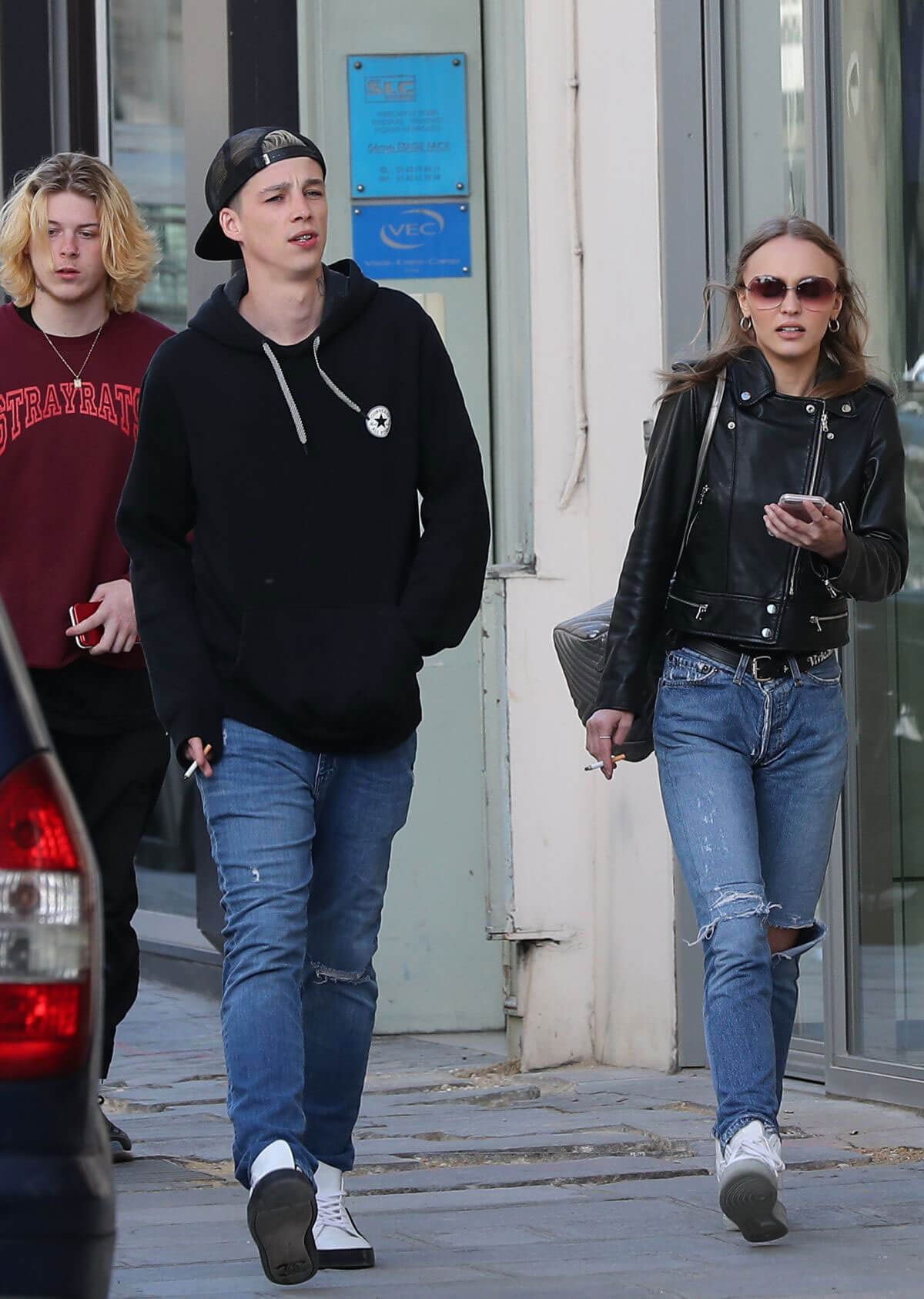 Lily-Rose Depp and her Boyfriend Ash Stymest Out in Paris