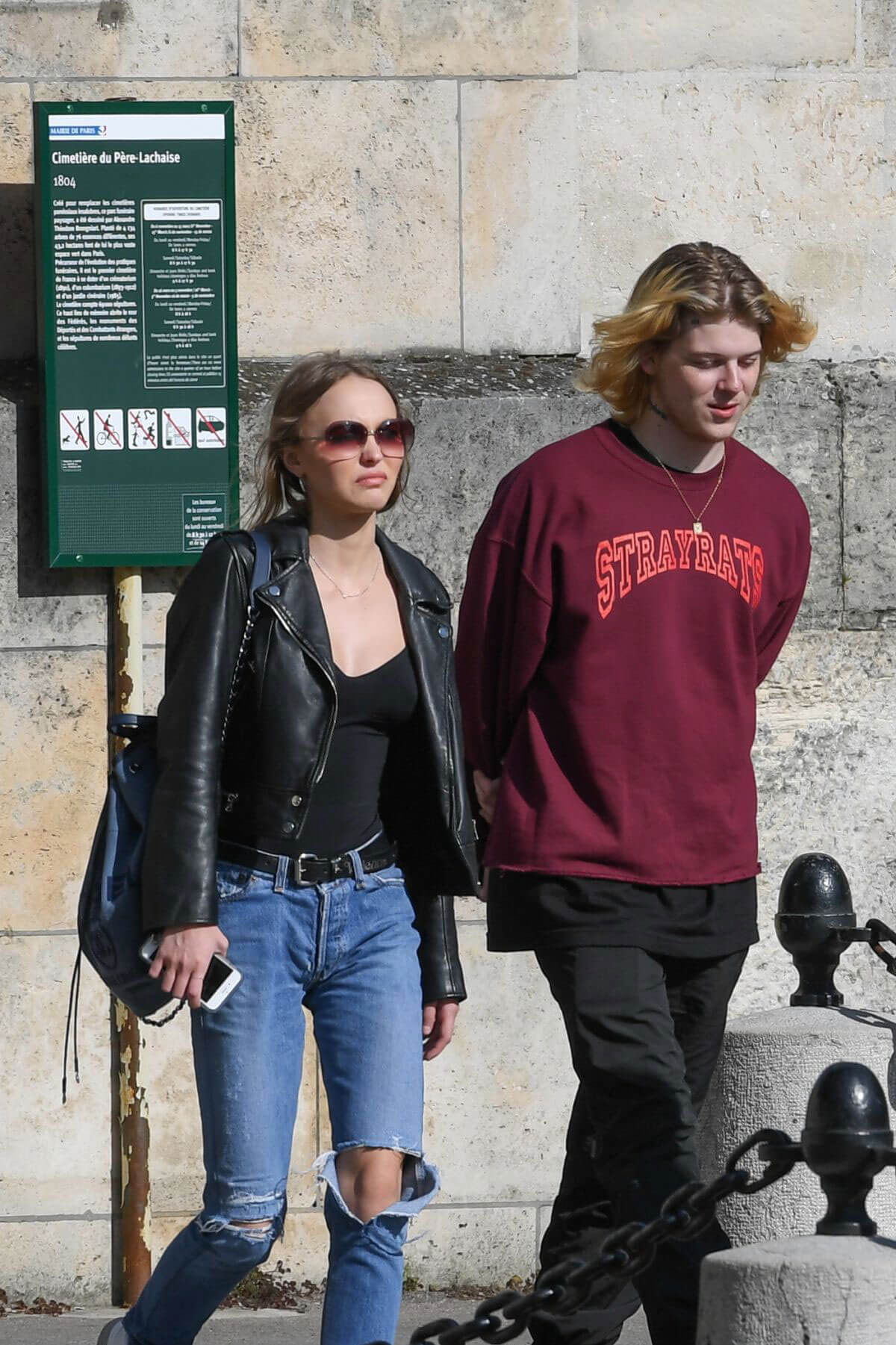 Lily-Rose Depp Stills Shopping at Colette in Paris
