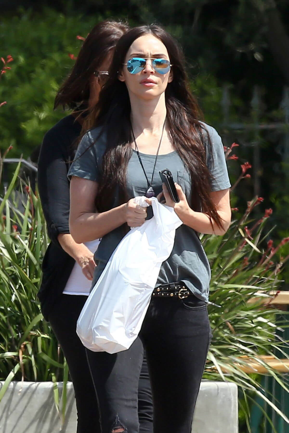Megan Fox Stills in Ripped Jeans Out Shopping in Malibu