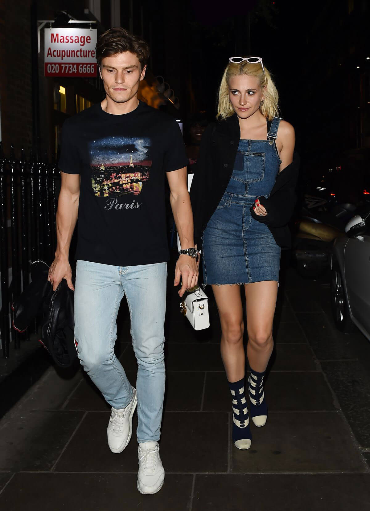Pixie Lott and Oliver Cheshire Night Out in London