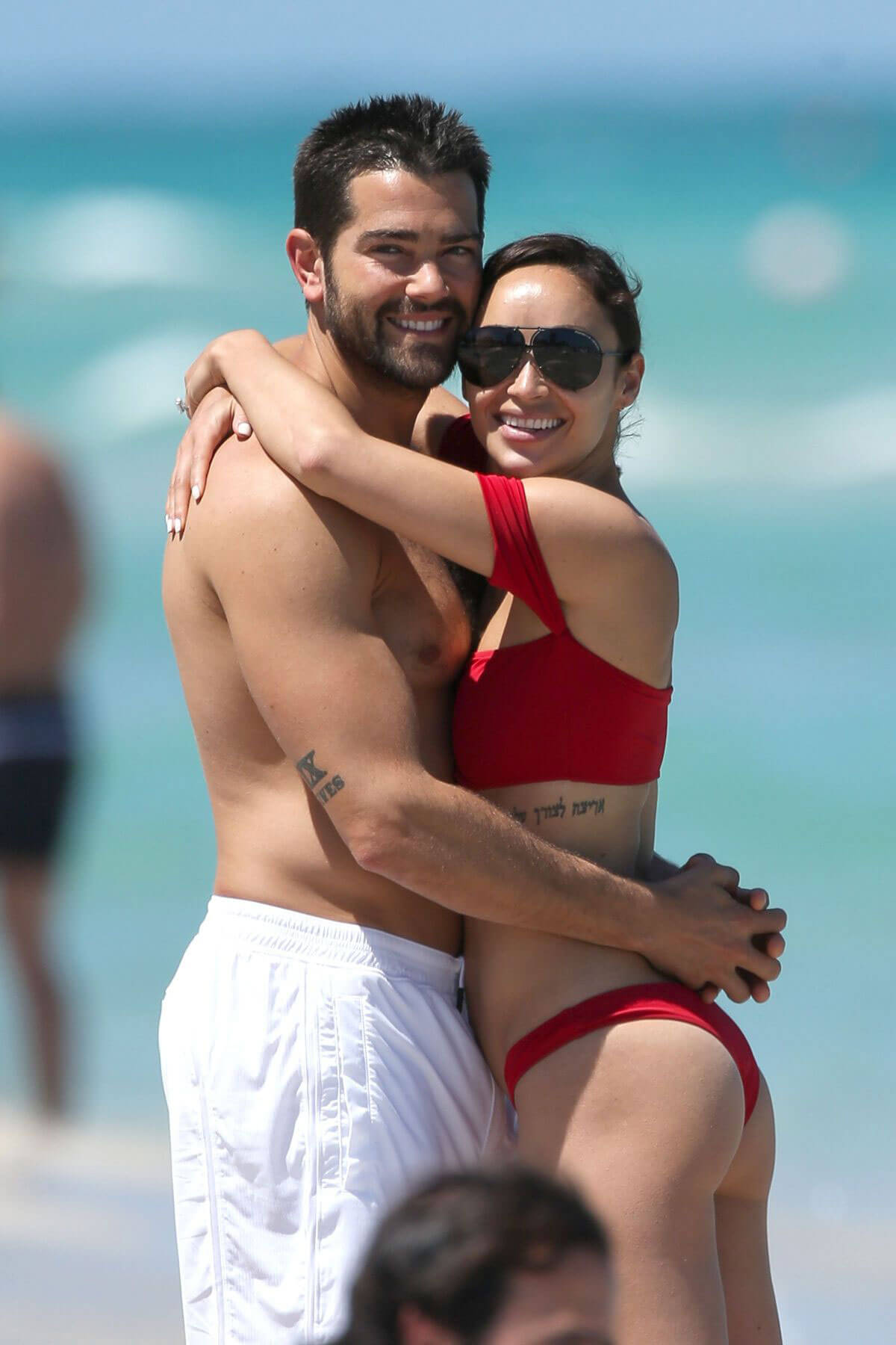 Cara Santana in Bikini and Jesse Metcalfe at a Beach in Miami 1