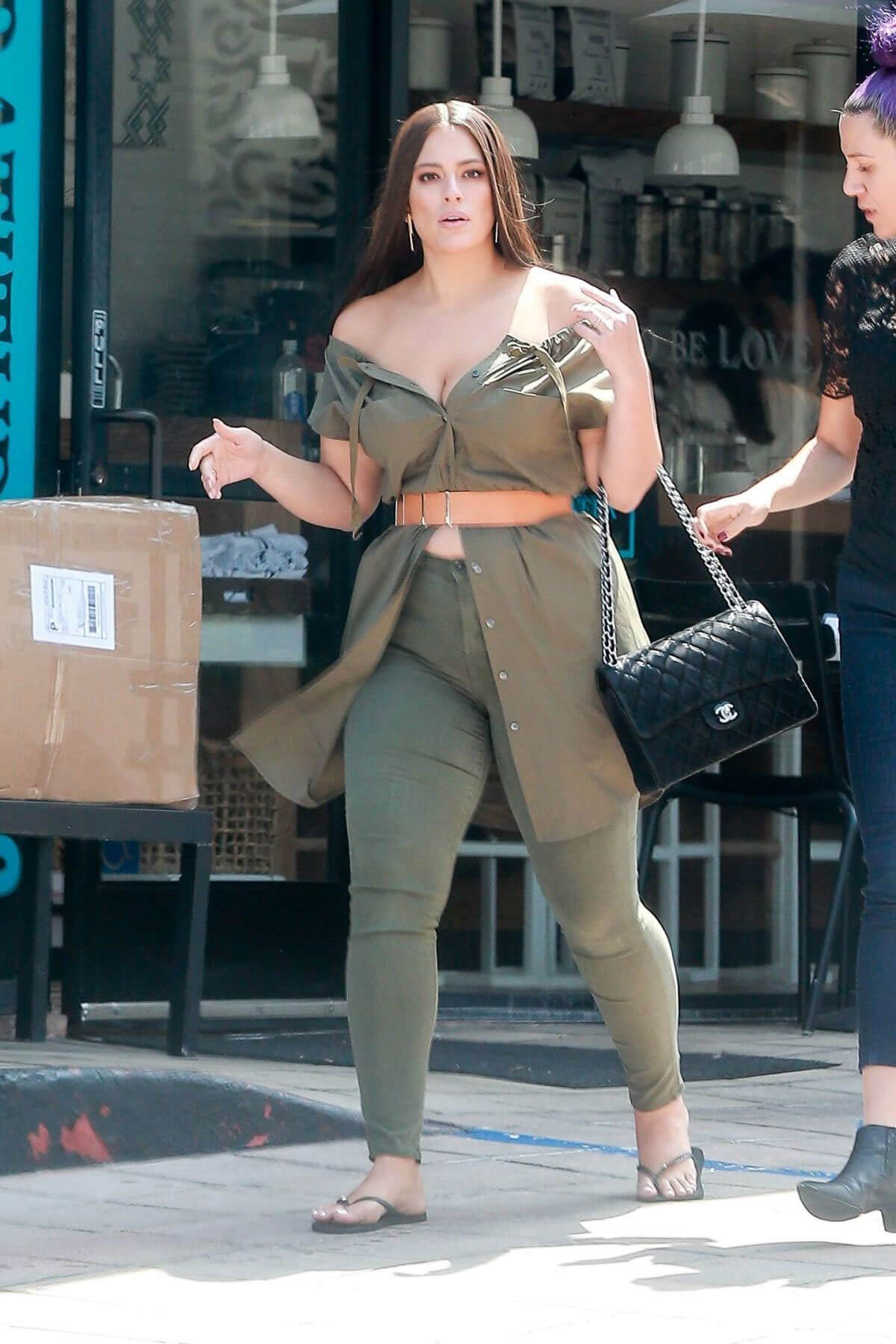Ashley Graham at Cafe Gratitude in Los Angeles