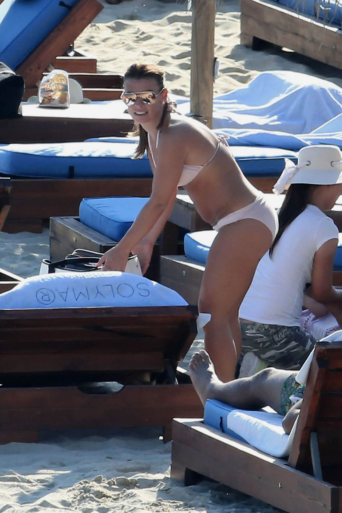 Coleen Rooney in Bikini on the Beach in Mykonos
