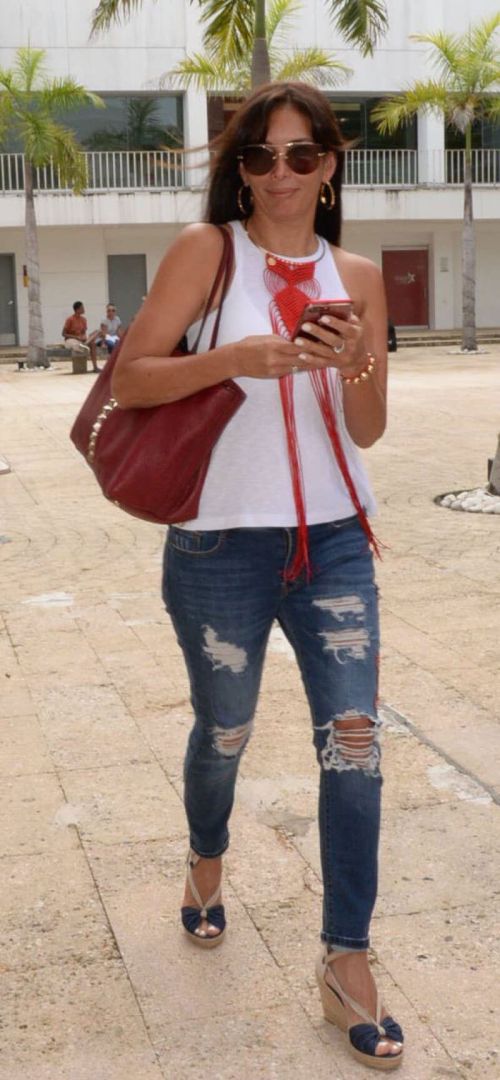 Giselle Blondet Arrives at Airport in San Juan 7