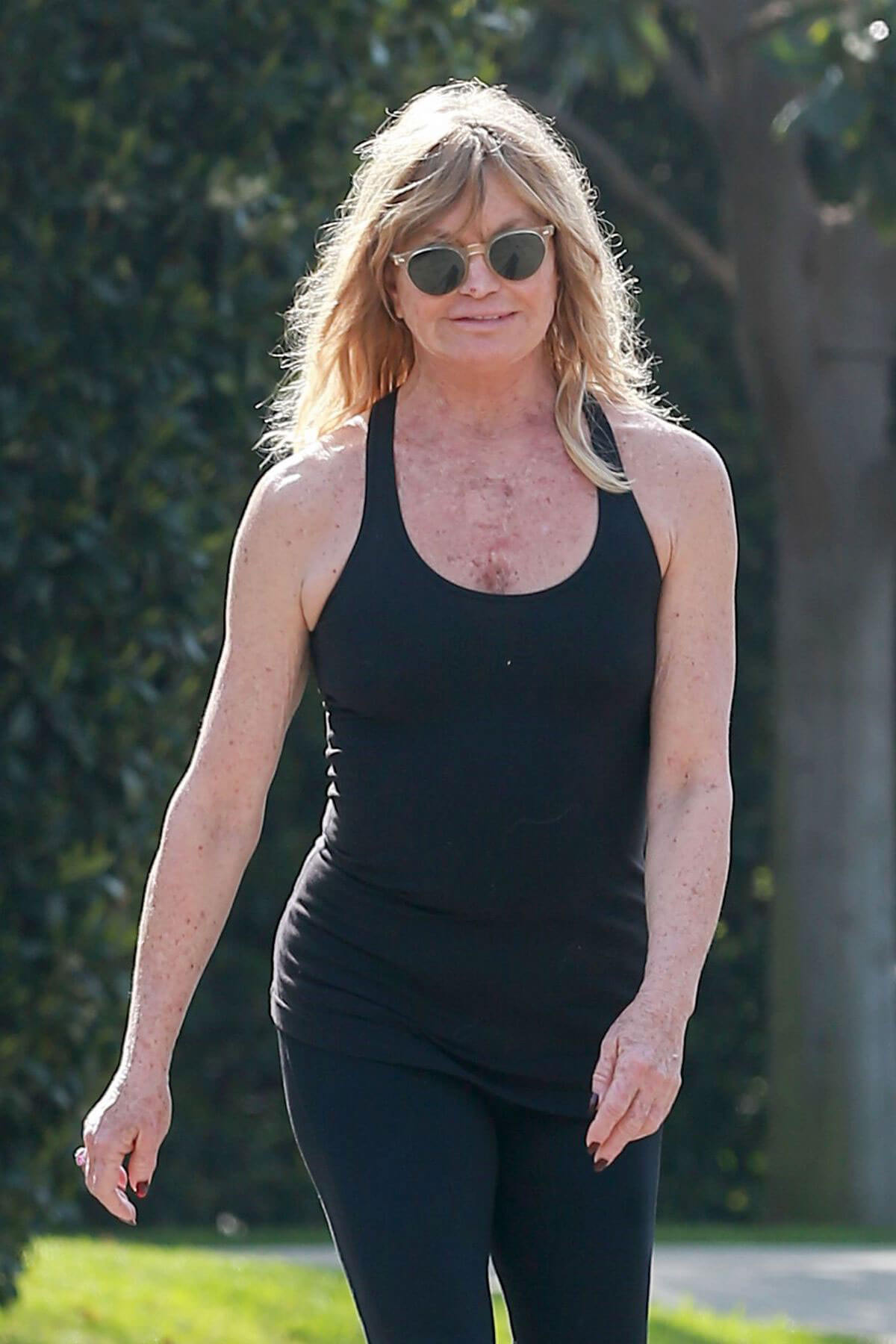 Goldie Hawn Out Jogging in Brentwood