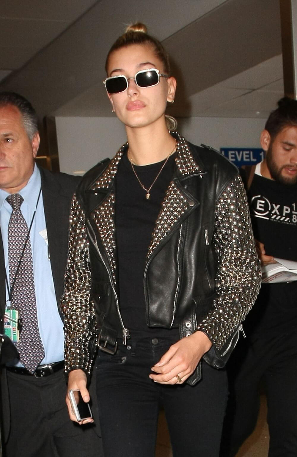 Hailey Baldwin at LAX Airport in Los Angeles