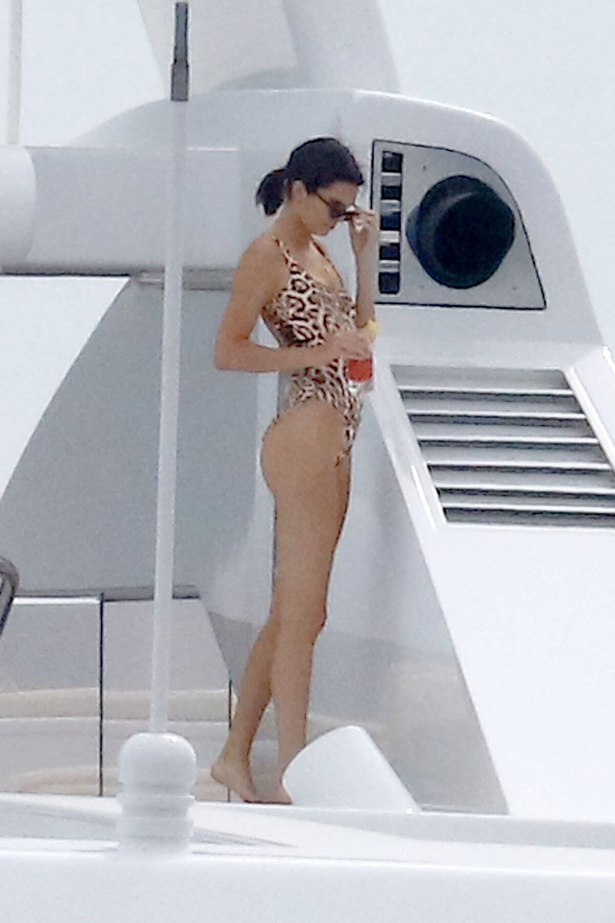Kendall Jenner in Swimsuit on a Yacht in Antibes
