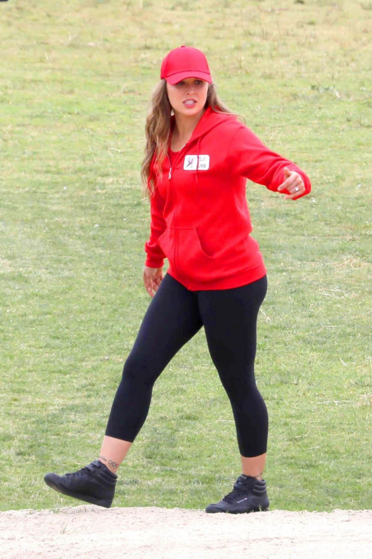 Ronda Rousey on the Set of Battle of the Network Stars, Show in Los Angeles
