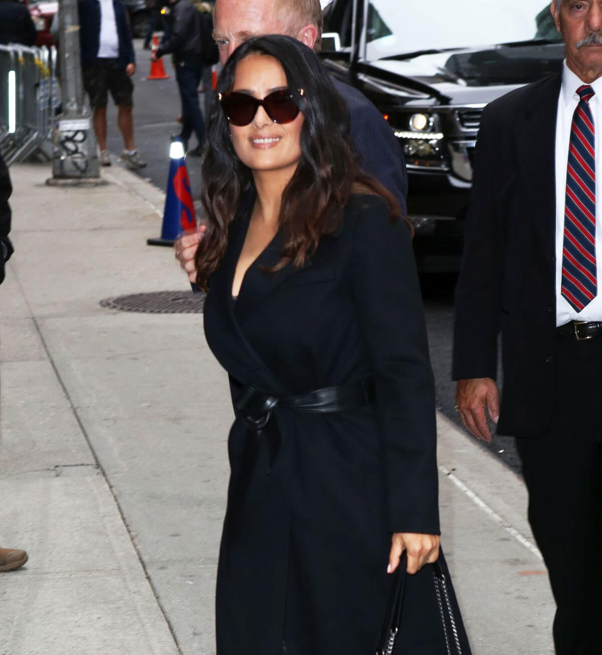 Salma Hayek Arrives at Late Show with Stephen Colbert