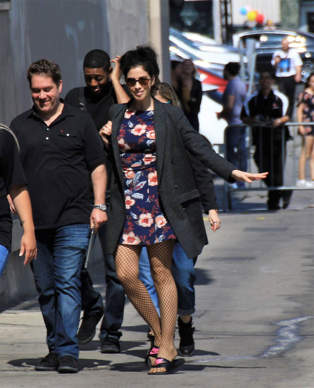 Sarah Silverman Arrives at Jimmy Kimmel Live in Hollywood