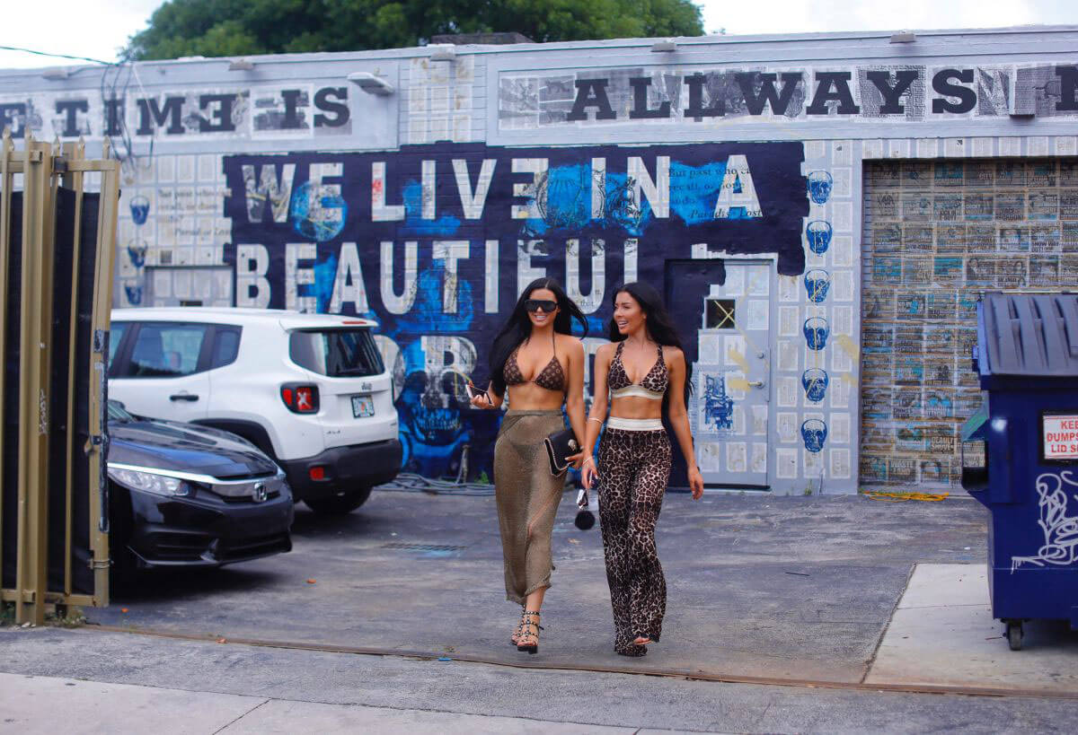 Abigail Ratchford and Gemma Lee Farrell Filming at Wynwood Walls in Los Angeles 2