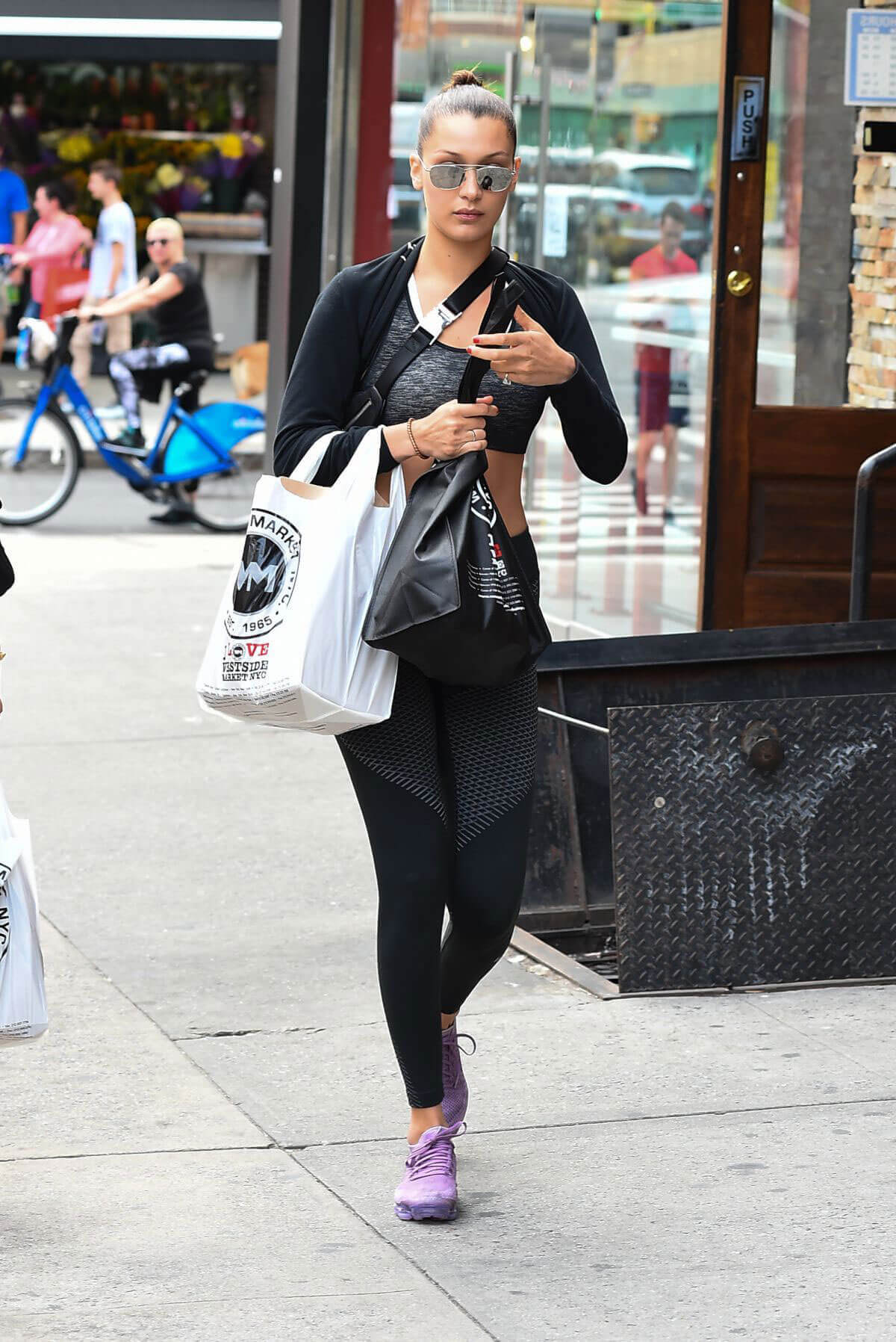 Bella Hadid in Tights Out Shopping in New York Images 10