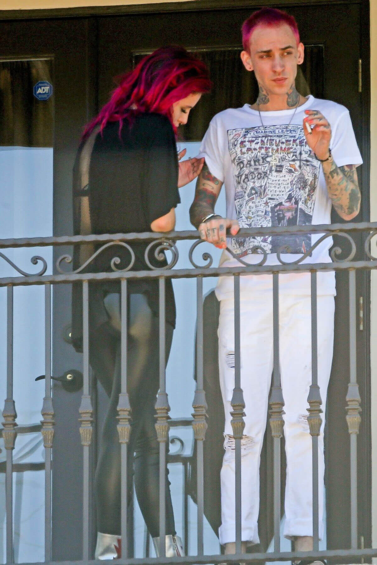 Bella Thorne and Her Boyfriend Rapper Blackbear on the Balcony of Their Hotel in Los Angeles 3