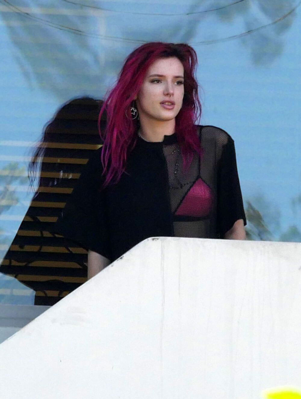 Bella Thorne and Her Boyfriend Rapper Blackbear on the Balcony of Their Hotel in Los Angeles 7