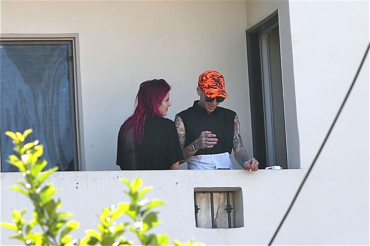 Bella Thorne and Her Boyfriend Rapper Blackbear on the Balcony of Their Hotel in Los Angeles 8