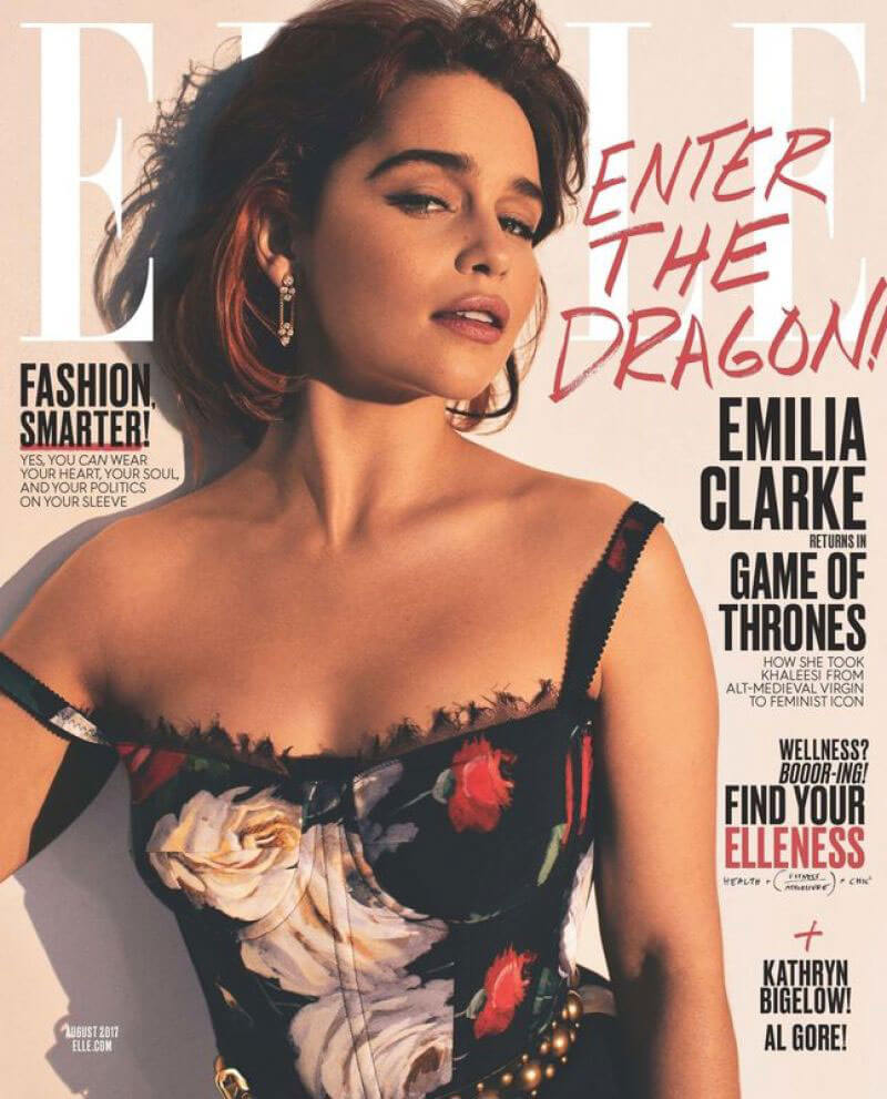 Emilia Clarke Hot Photoshoot for Elle Magazine, August 2017