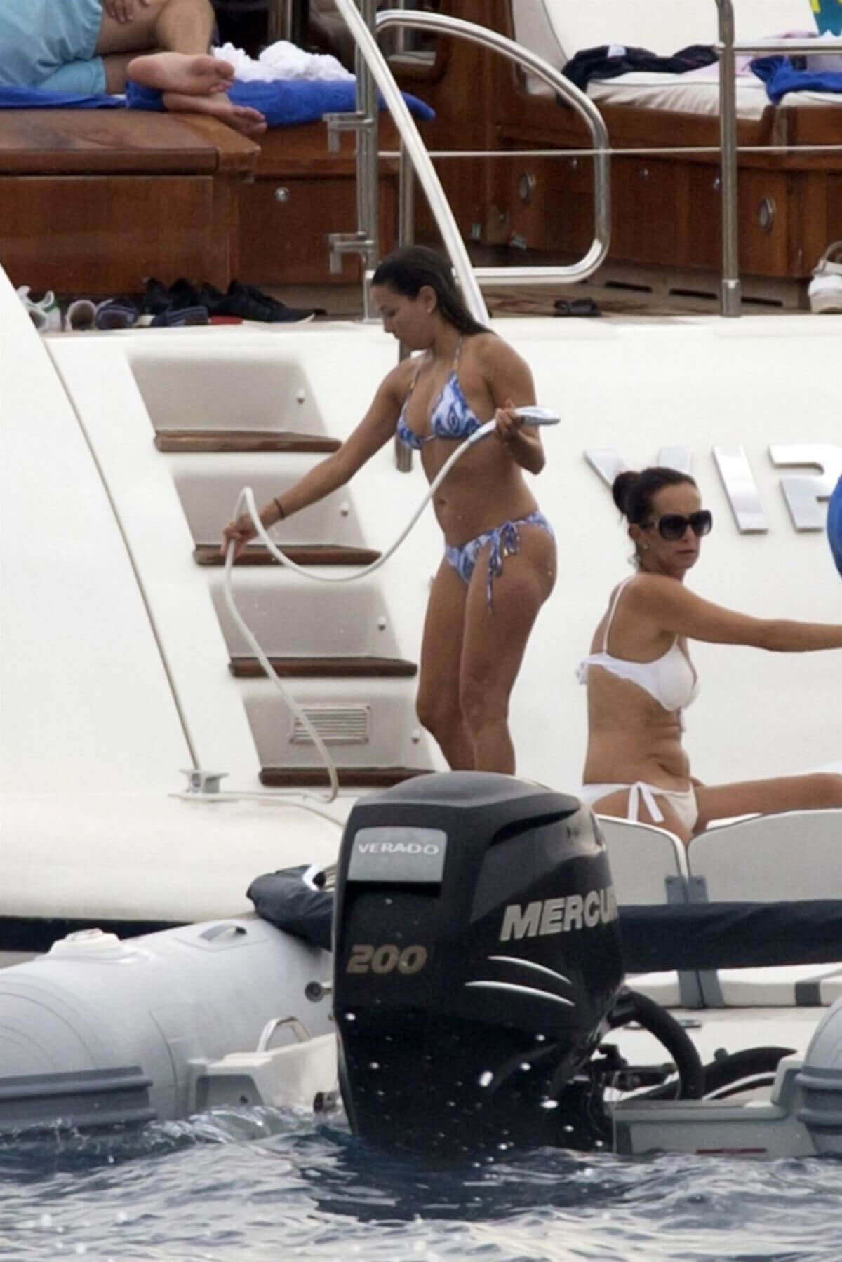Eva Longoria in Bikini at a Yacht in Mallorca Photos