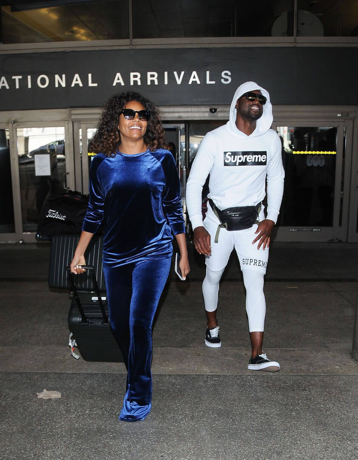 Gabrielle Union and Dwyane Wade Stills at LAX Airport in Los Angeles
