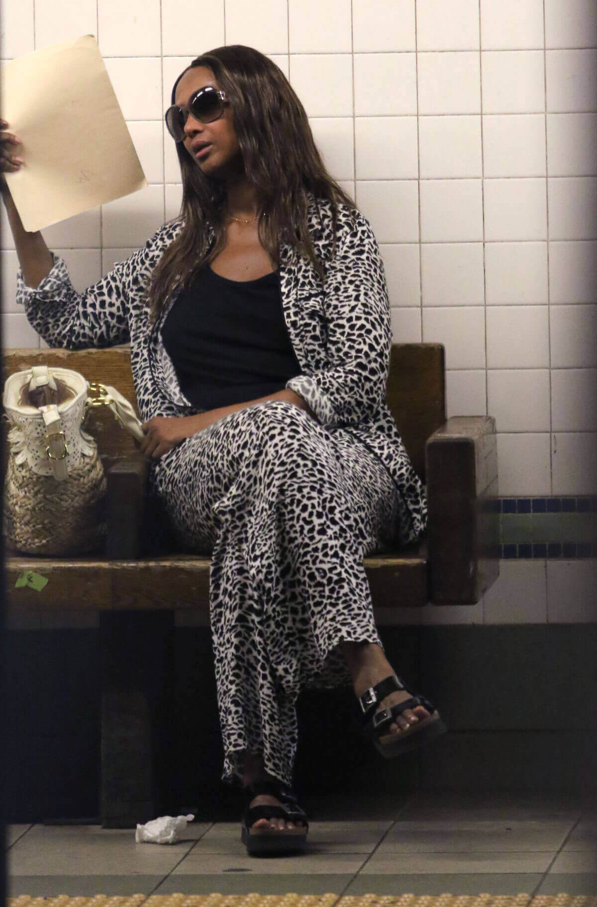 Iman Photos at a Train Station in New York