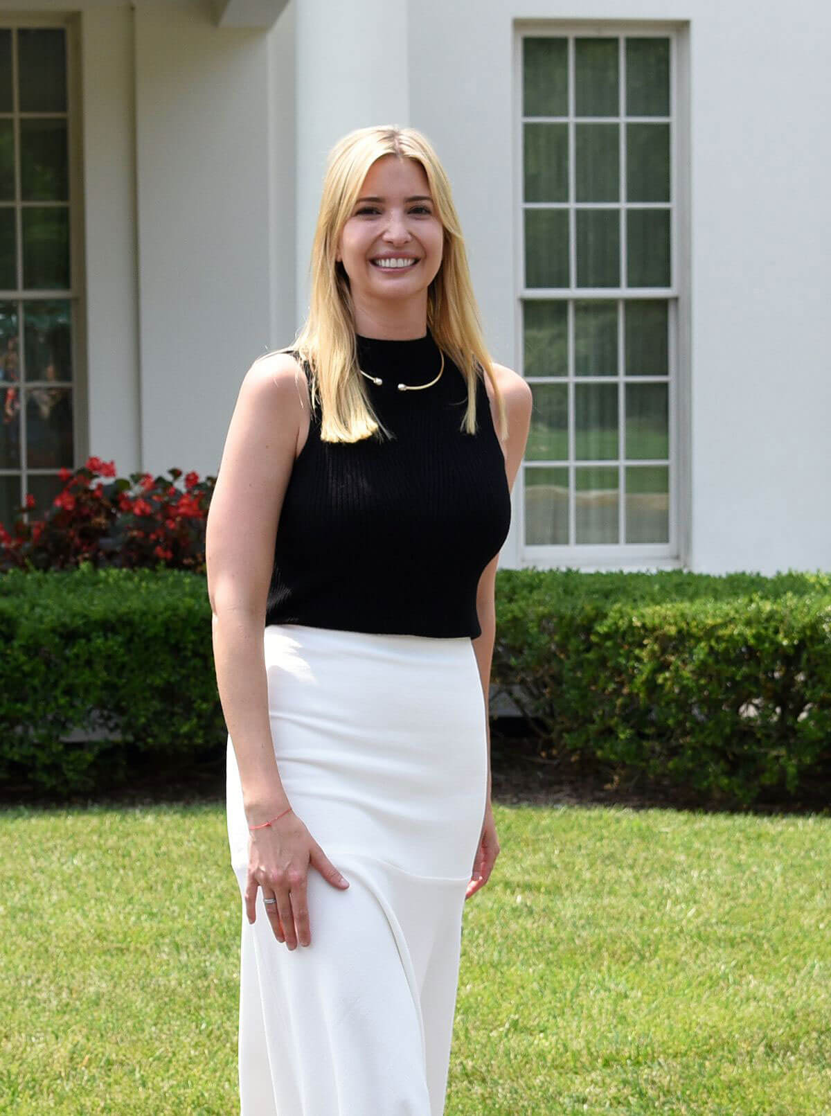 Ivanka Trump with Students Photos in Front of West Wing at White House