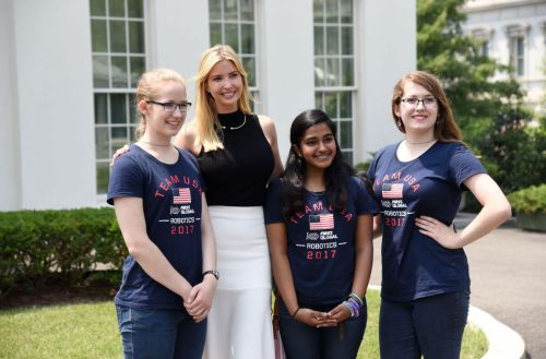 Ivanka Trump with Students Photos in Front of West Wing at White House 3