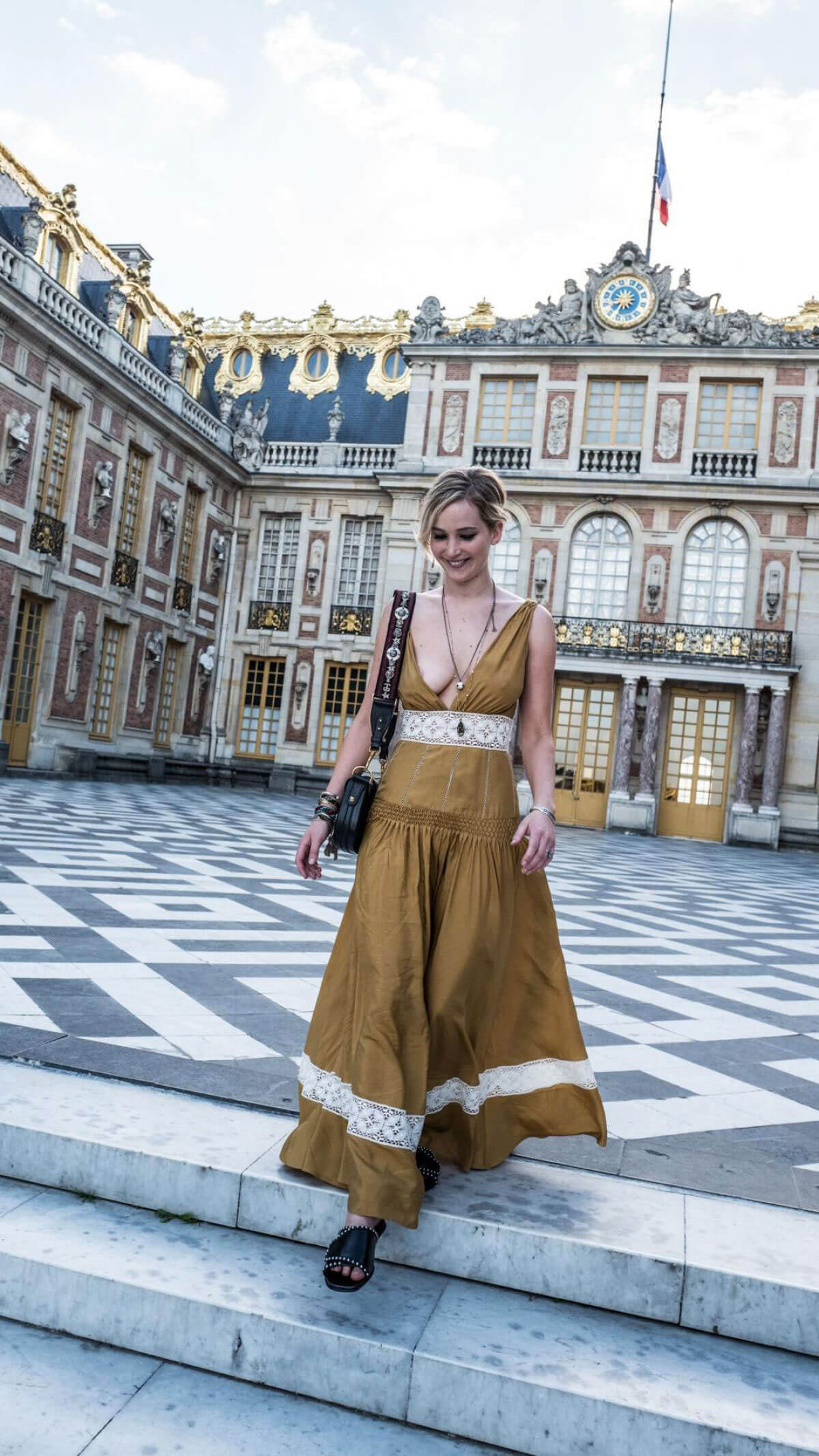 Jennifer Lawrence Stills at Palace of Versailles in Paris, July 2017