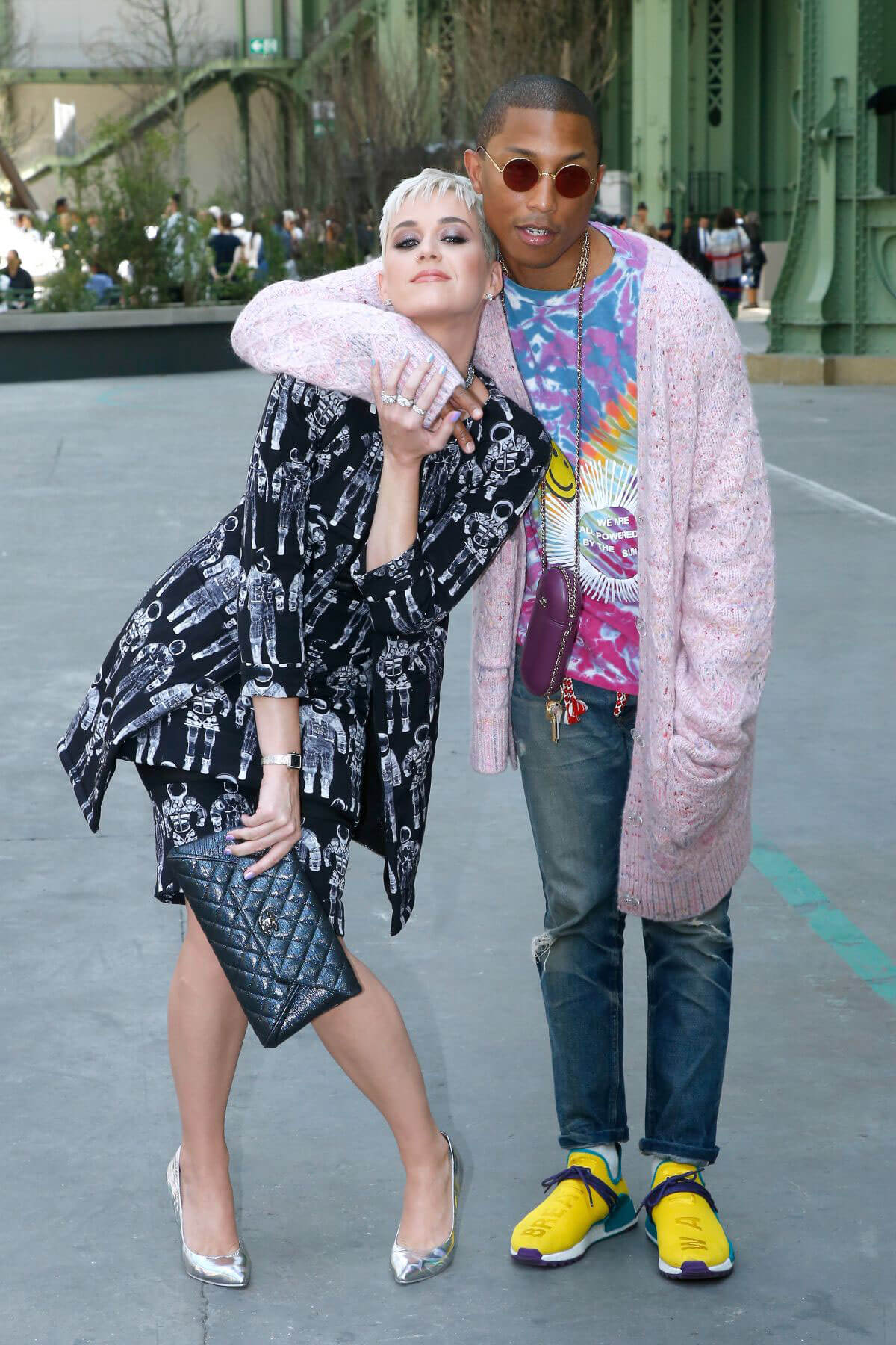 Katy Perry and Pharrell Williams Stills at Chanel Fashion Show in Paris
