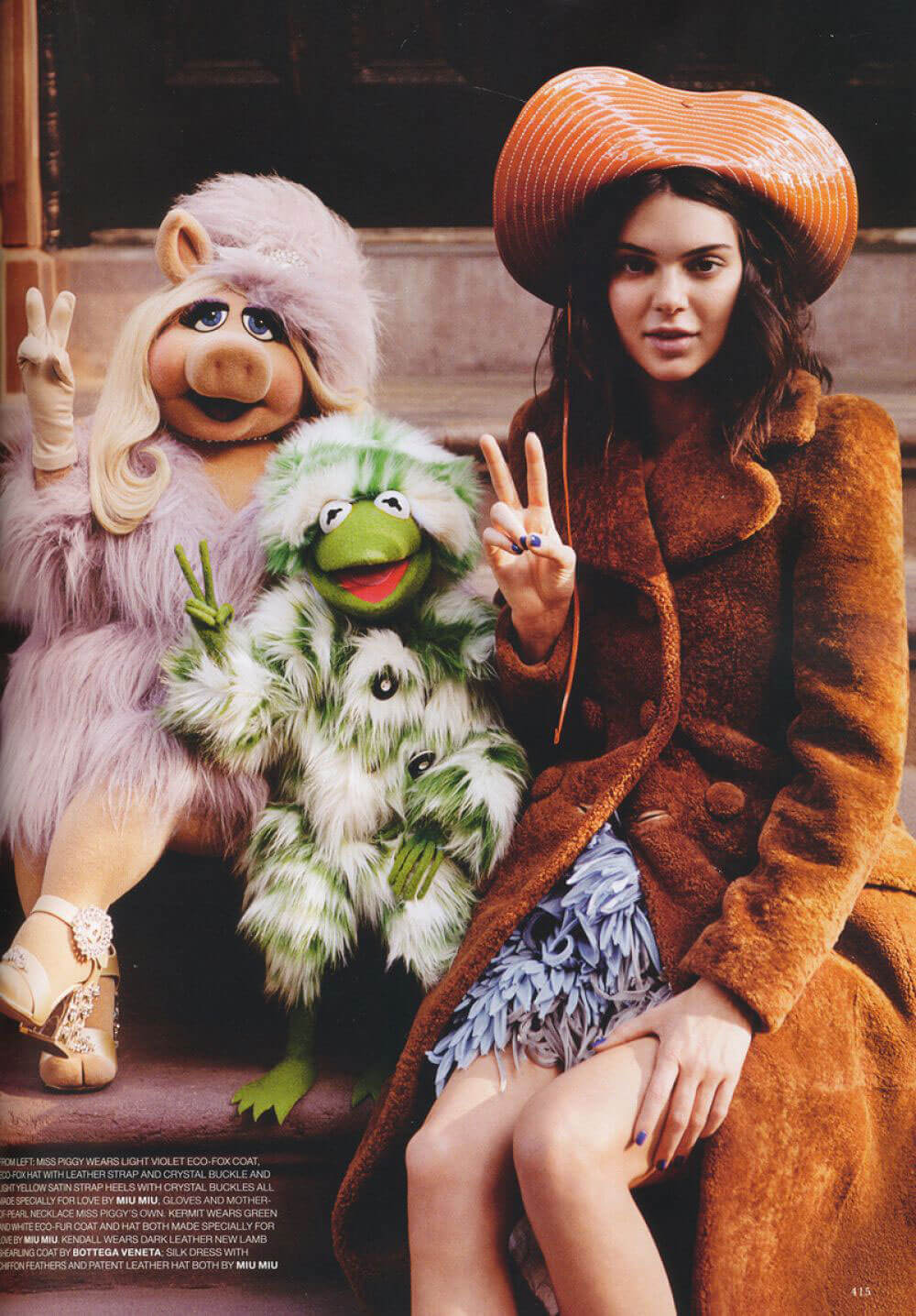 Kendall Jenner and Muppets Photoshoot for Love Magazine, July 2017