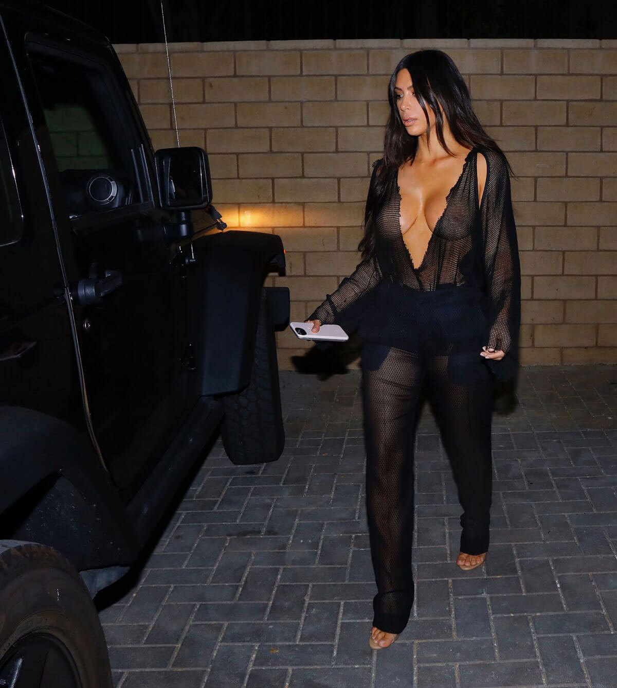 Kim Kardashian Stills Night Out in Beverly Hills