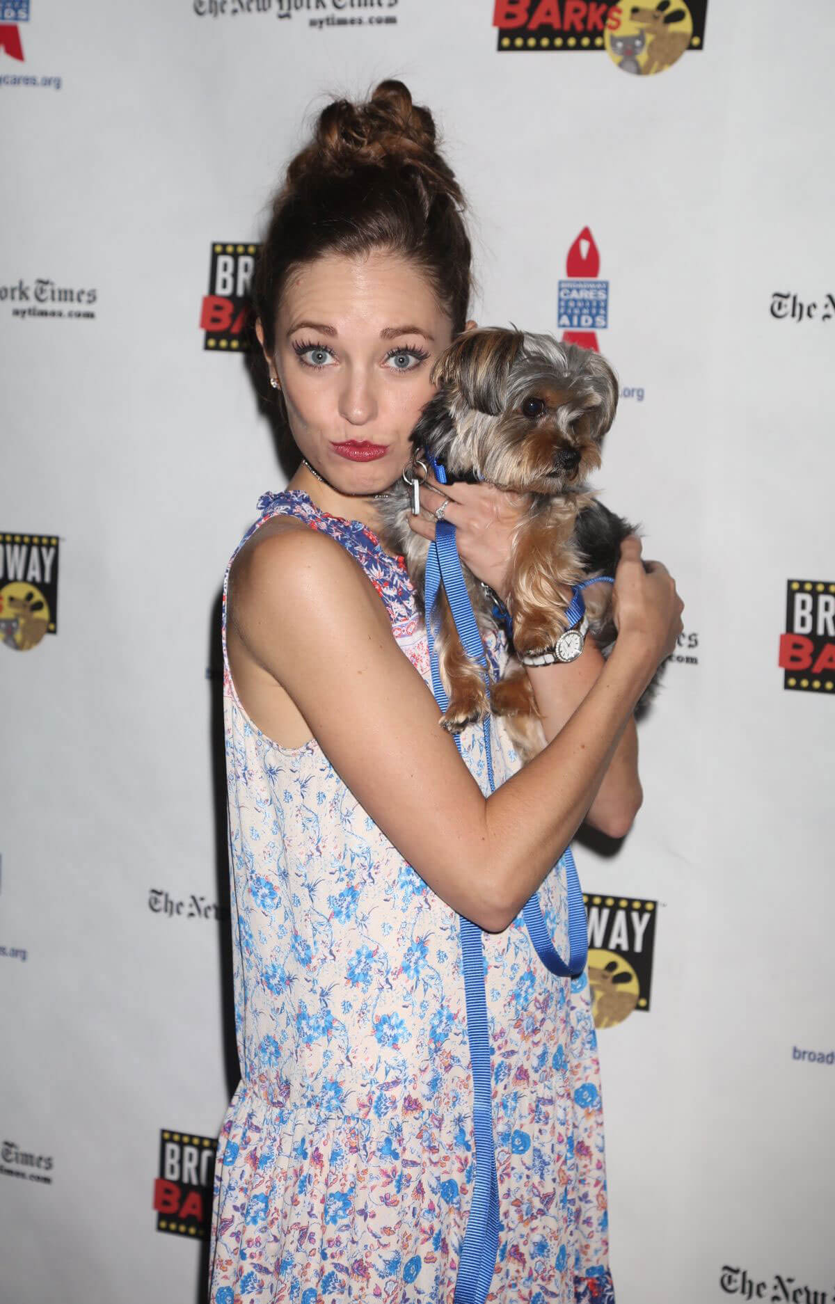 Laura Osnes Stills at 19th Annual Broadway Barks Animal Adoption Event in New York