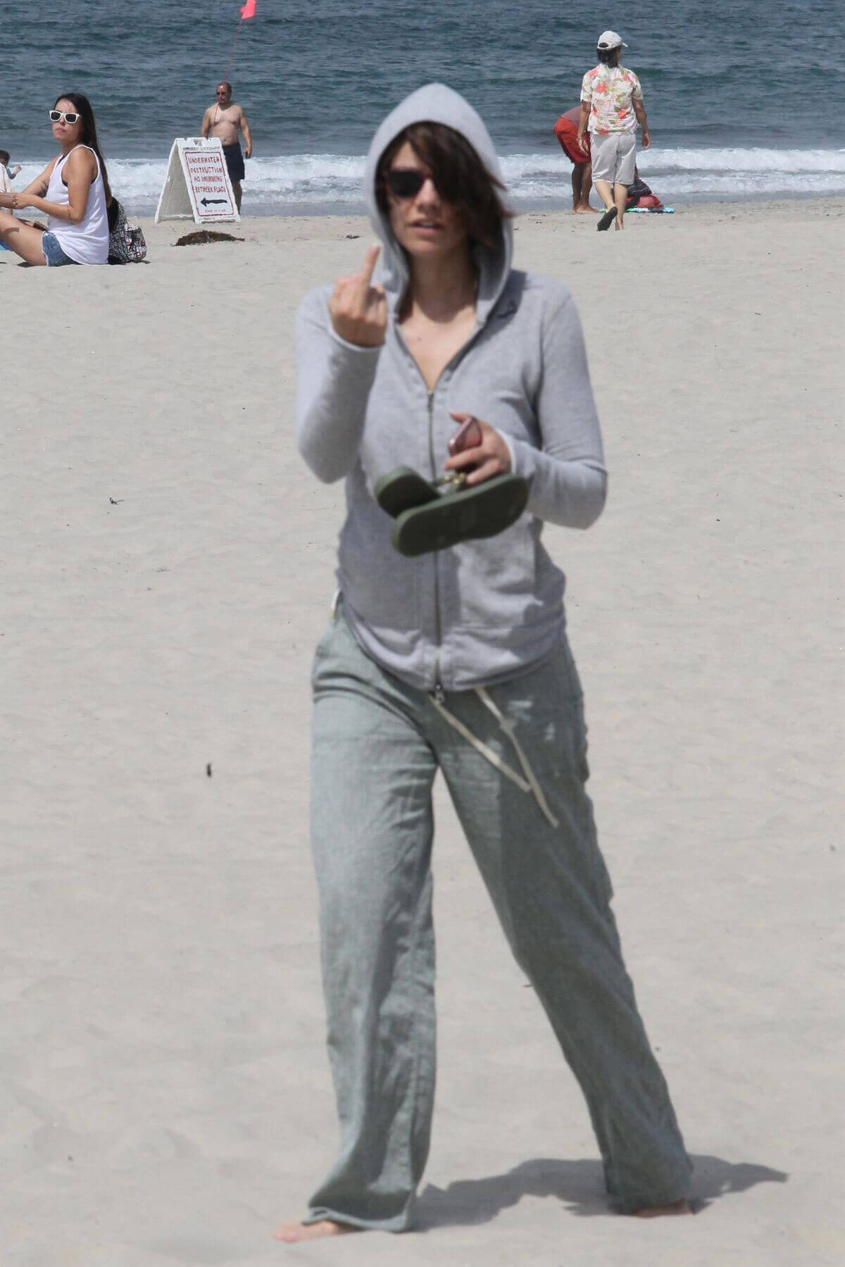 Lauren Cohan and Alanna Masterson Stills at Coronado Beach in San Diego 2