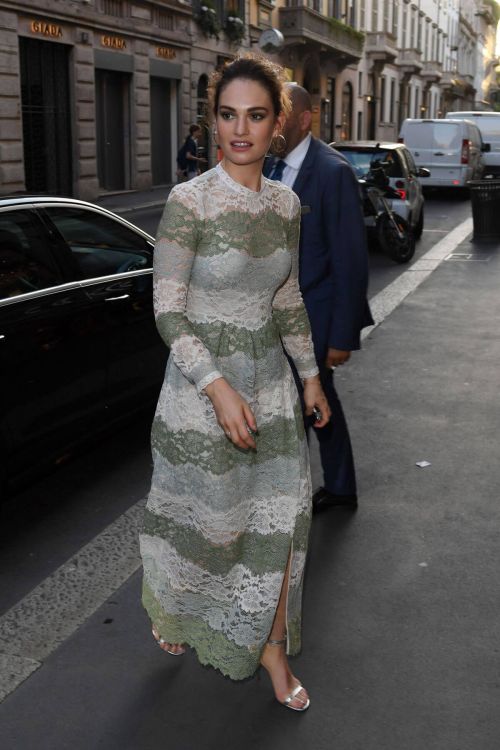 Lily James Stills Out and About in Milan 10