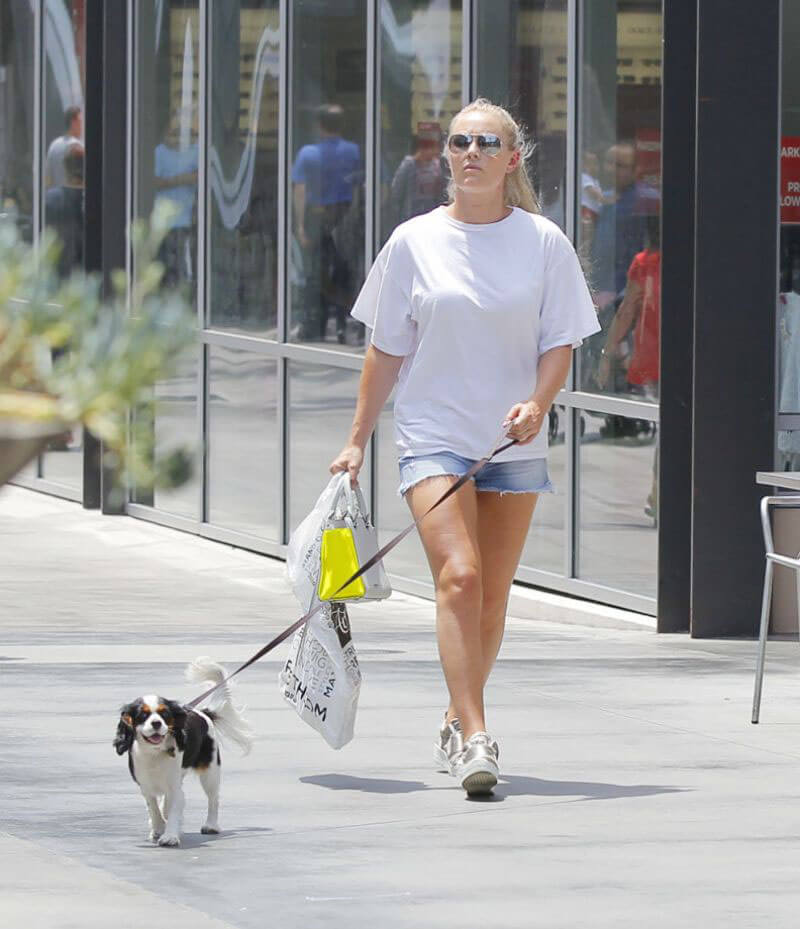 Lindsey Vonn Stills Out Shopping with Her Dog in Beverly Hills