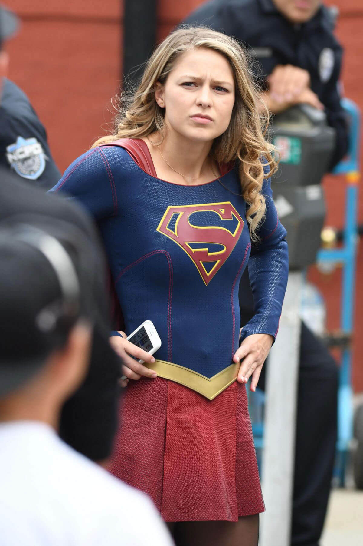 Melissa Benoist on the Set of Supergirl in New Westminster Photos