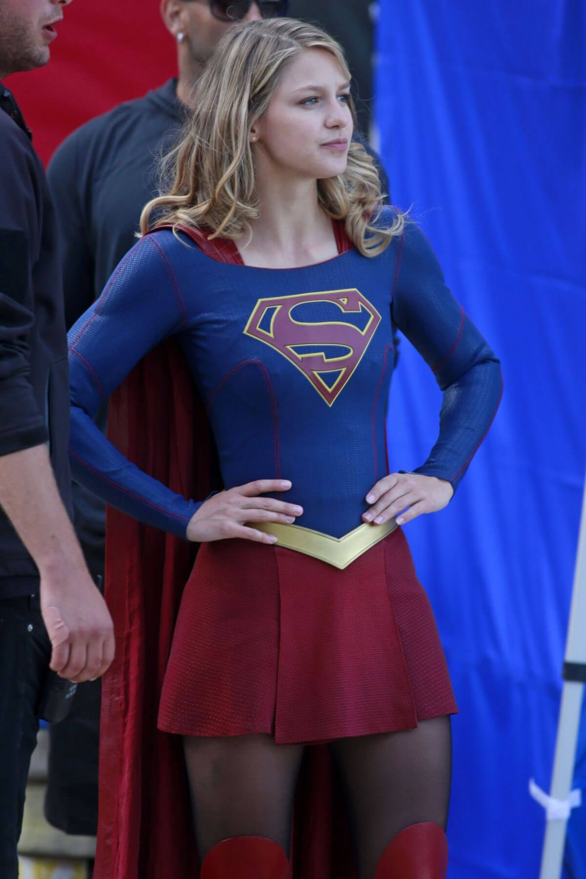 Melissa Benoist Stills on the Set of Supergirl in Vancouver