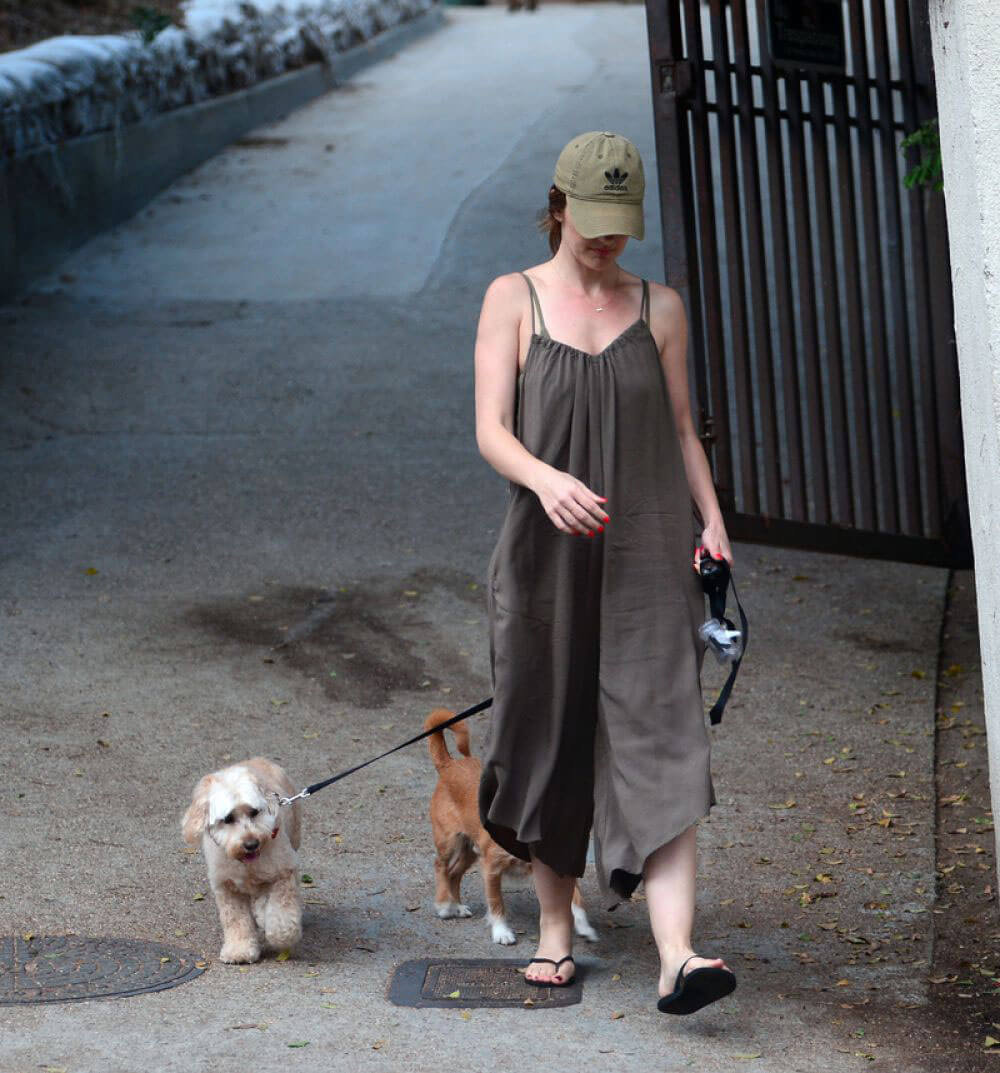 Minka Kelly Stills at a Dog Park in West Hollywood