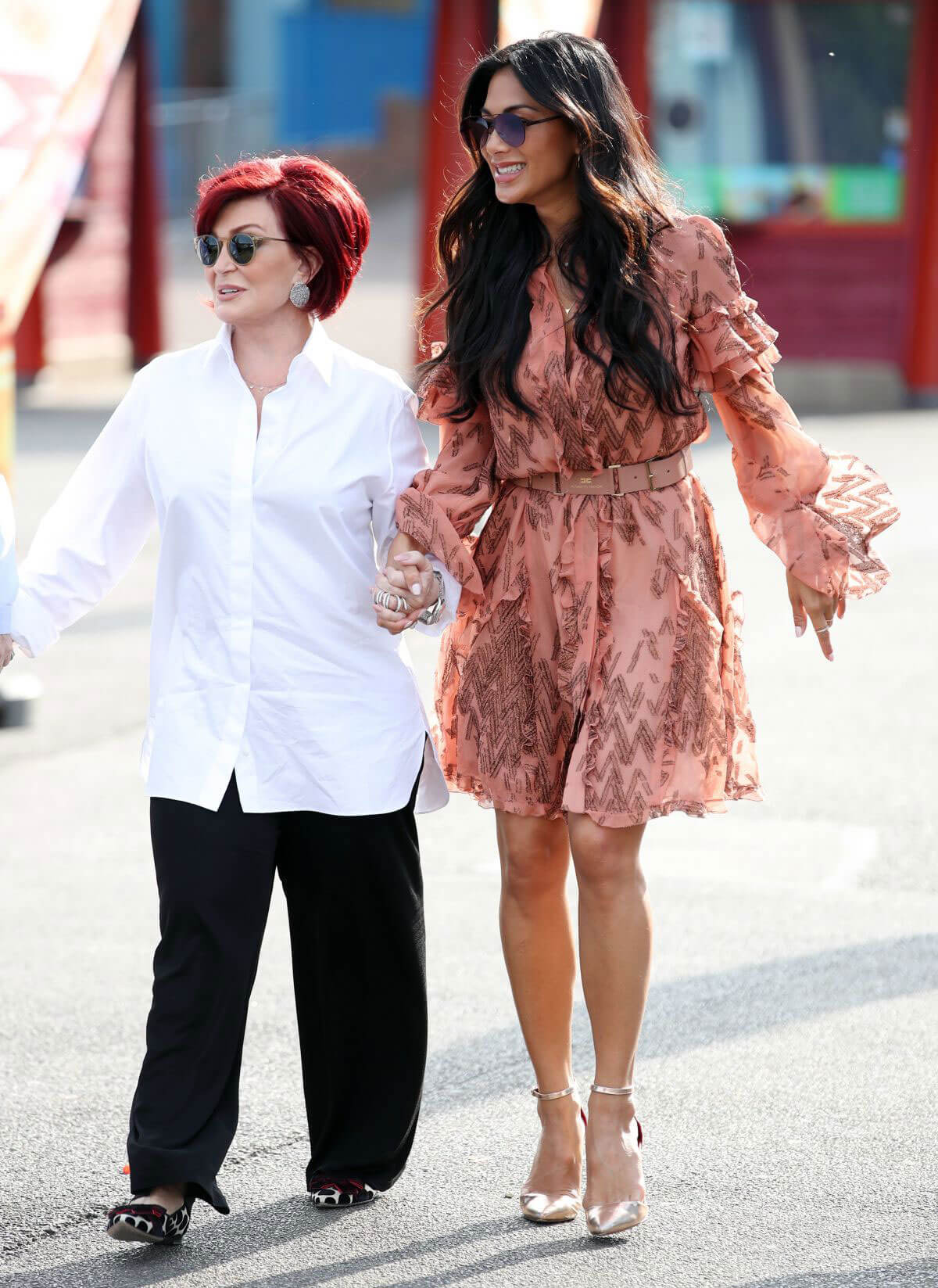 Nicole Scherzinger and Sharon Osbourne Stills at The X Factor Auditions in Surrey