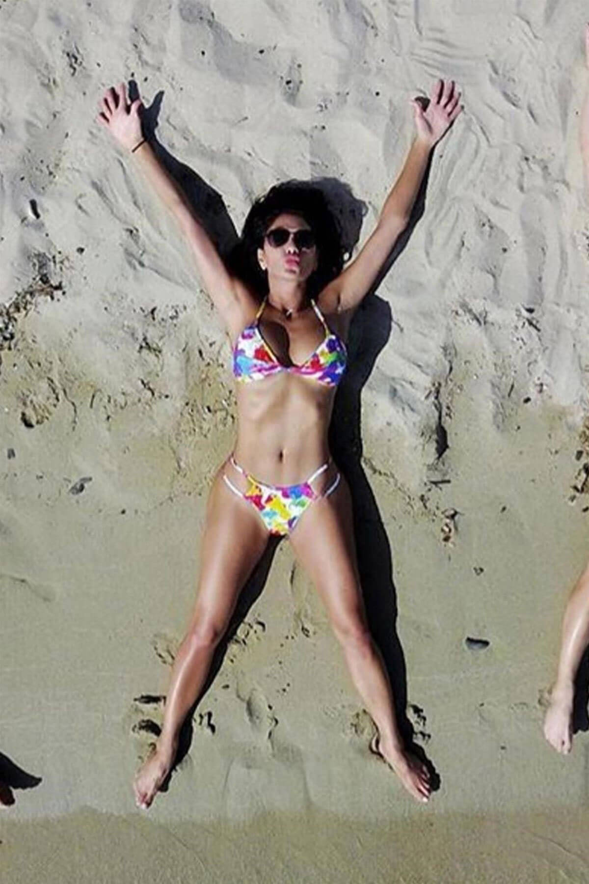 Nicole Scherzinger Stills in Bikini at a Boat in Mykonos