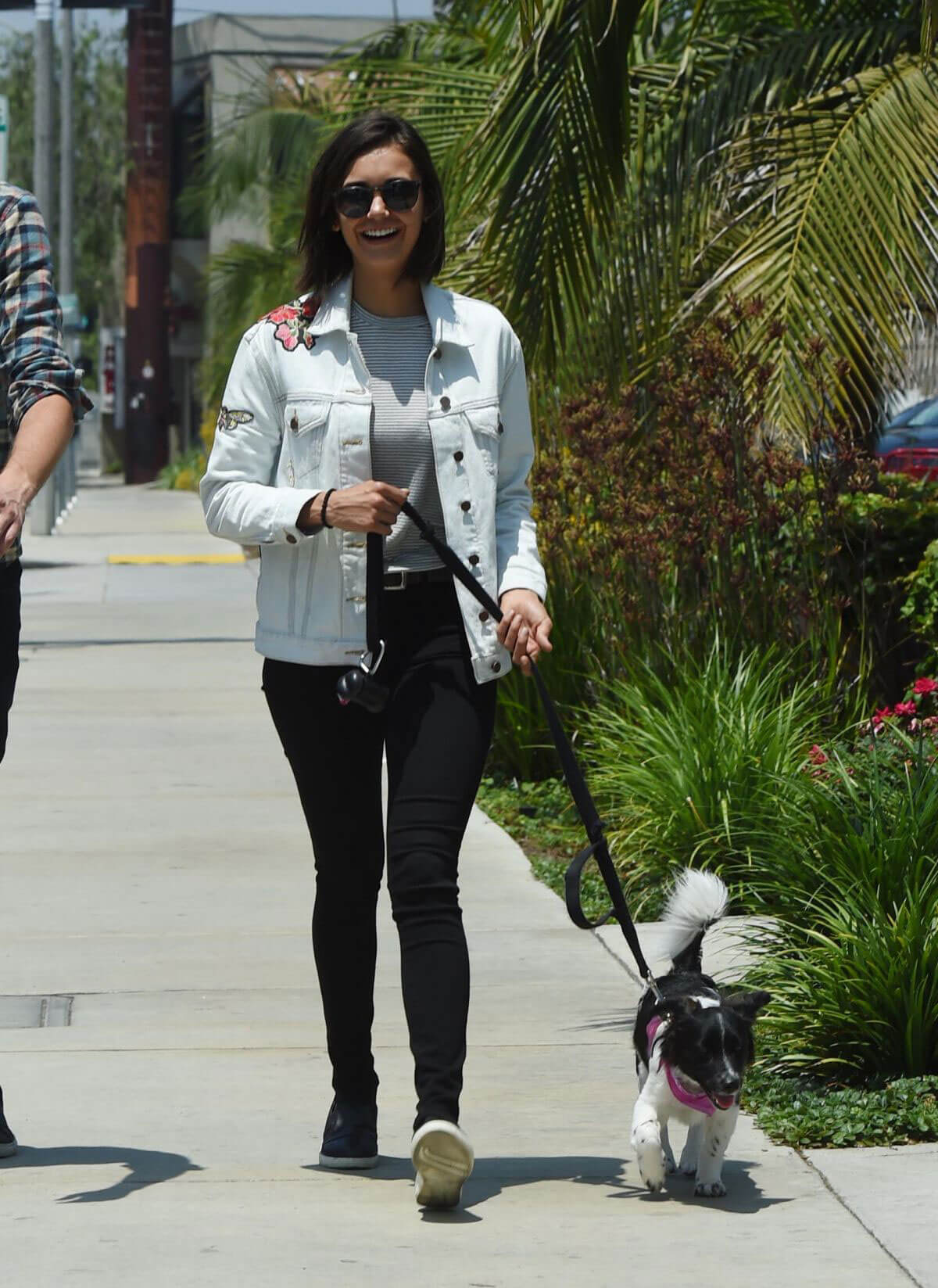 Nina Dobrev Stills Out for Lunch with Her Dog in Los Angeles