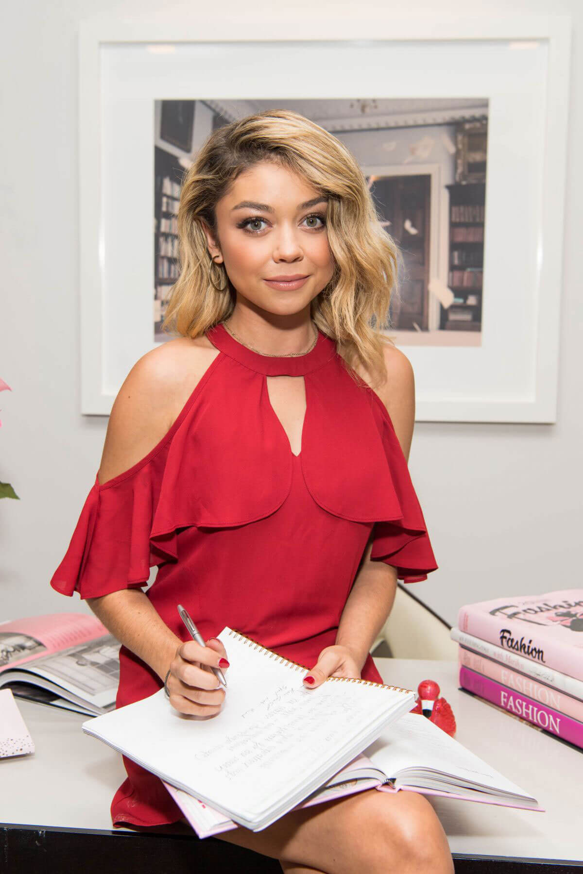 Sarah Hyland Stills Celebrates Back to School Fashion with Candie's in West Hollywood