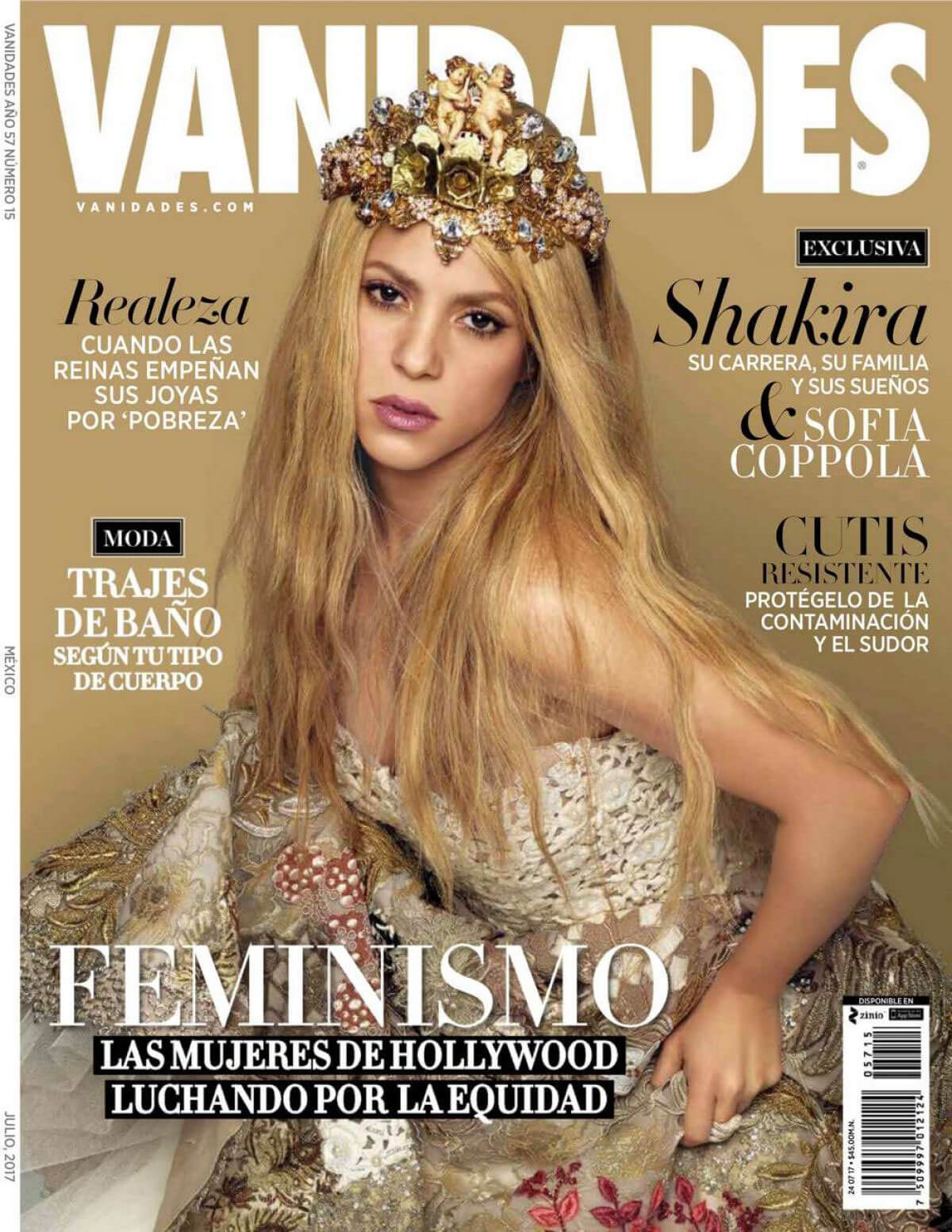 Shakira Photoshoot for Vanidades Magazine, July 2017